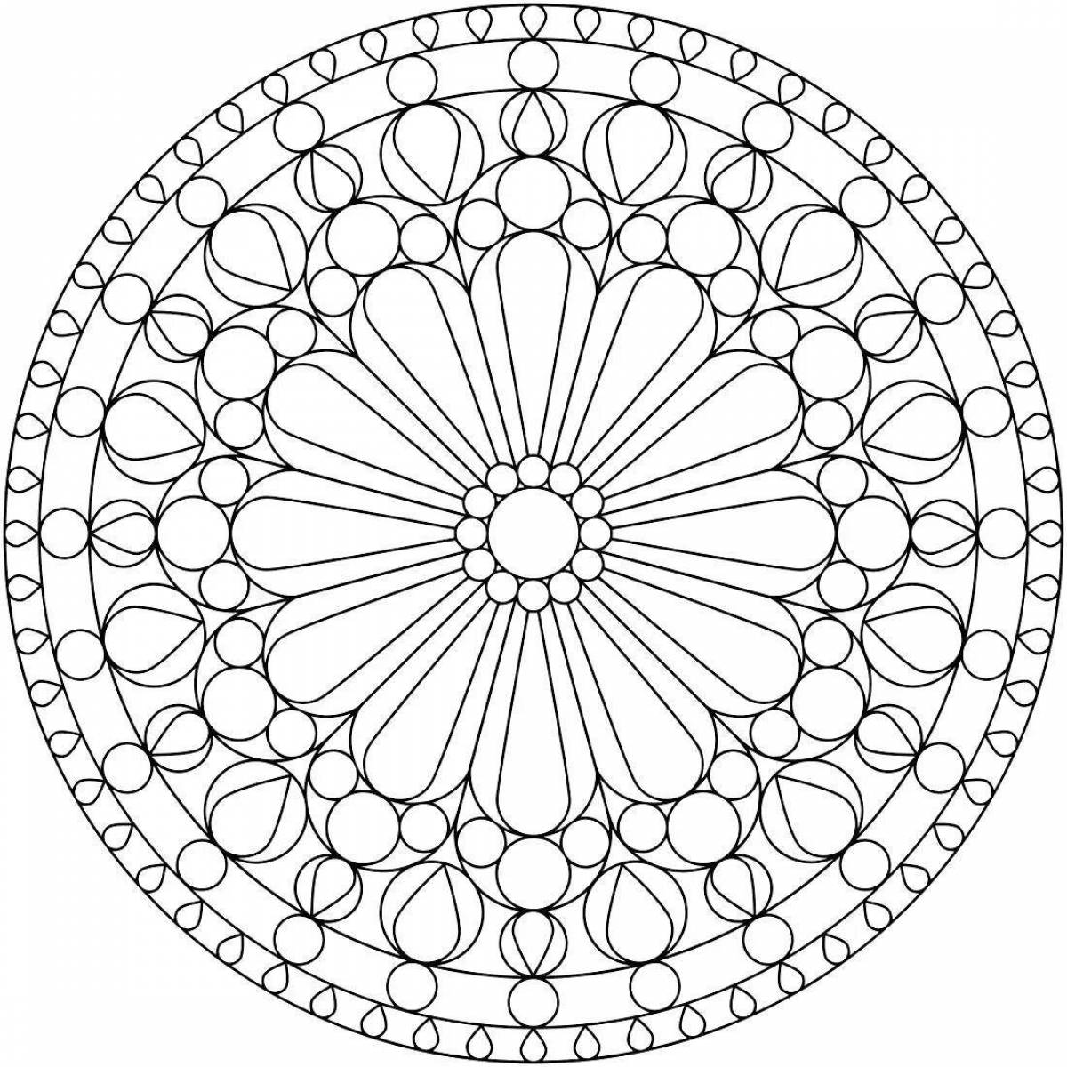 Adorable circle coloring page
