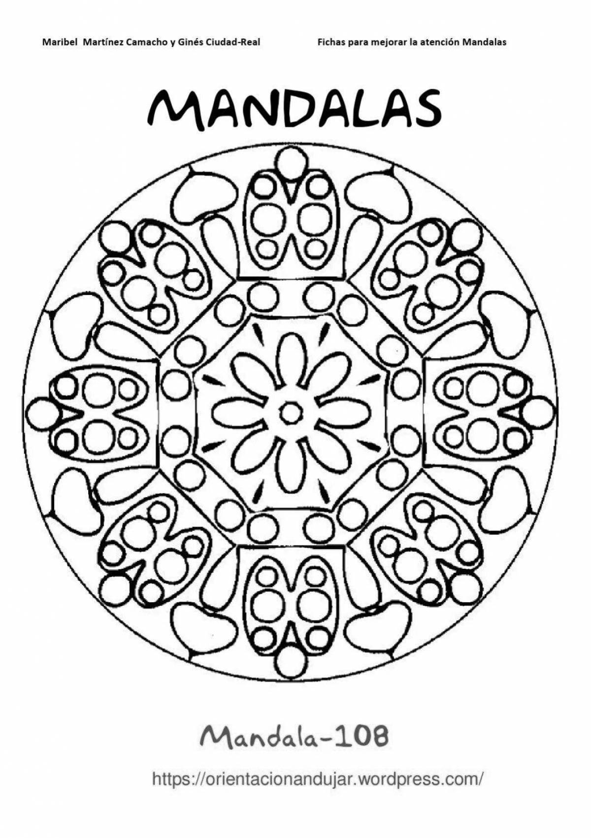 Coloring page with bold circle