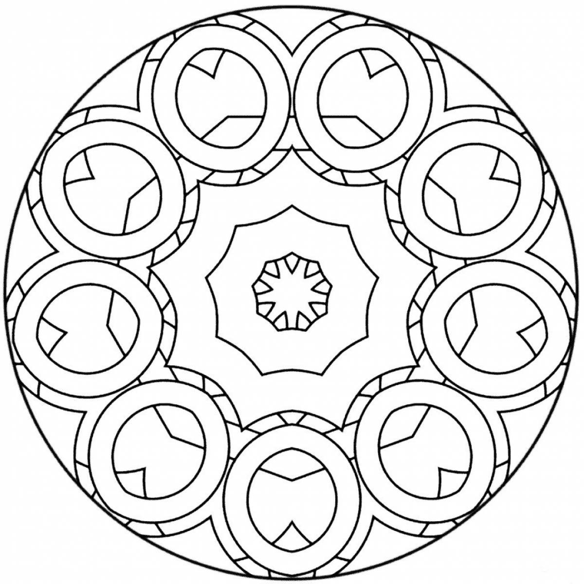 Cute circle coloring page