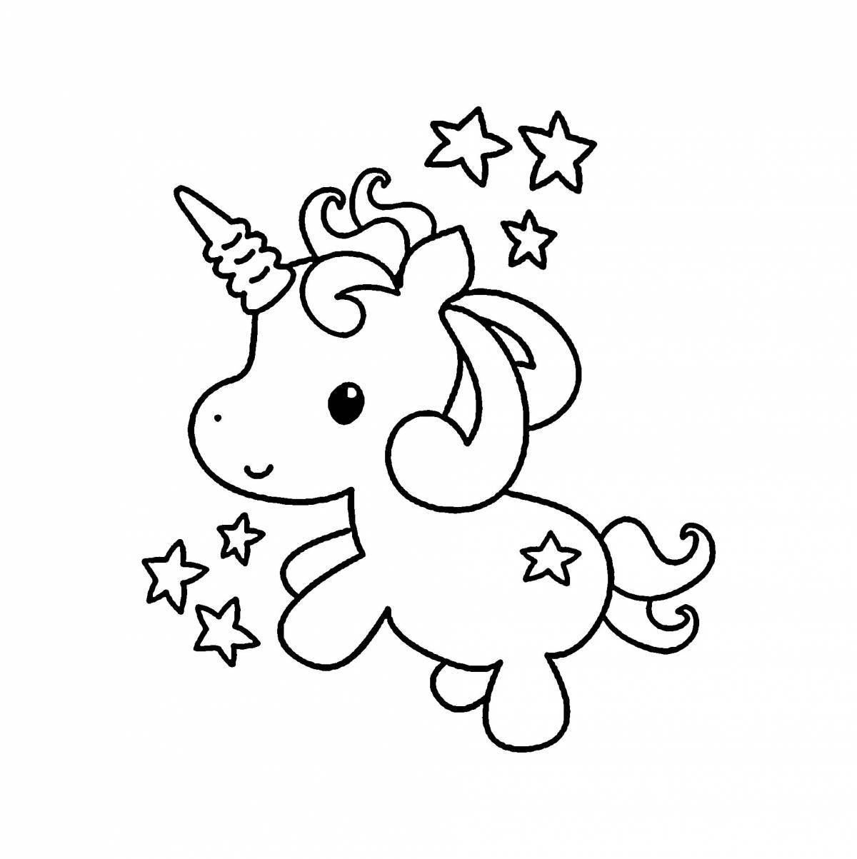 Unicorn glitter coloring book for kids