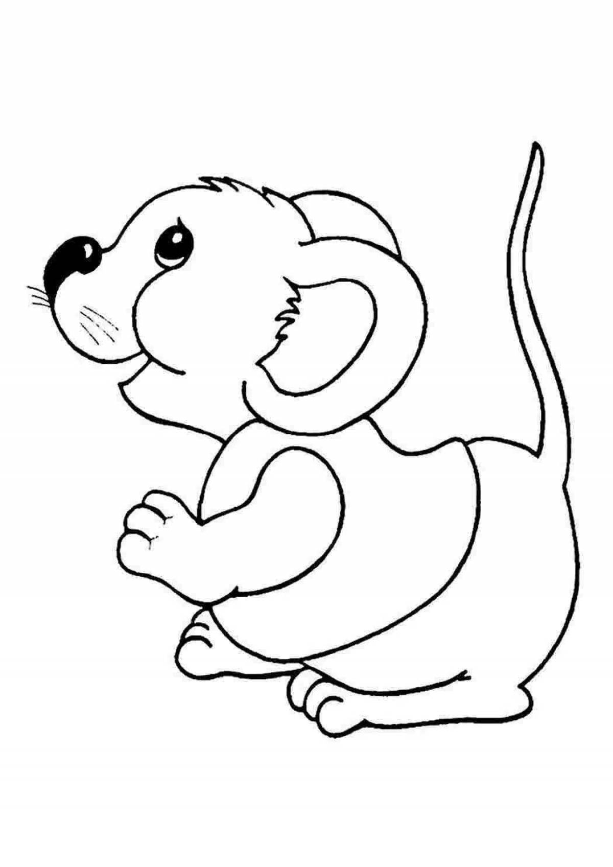 Cute mouse and bear coloring pages