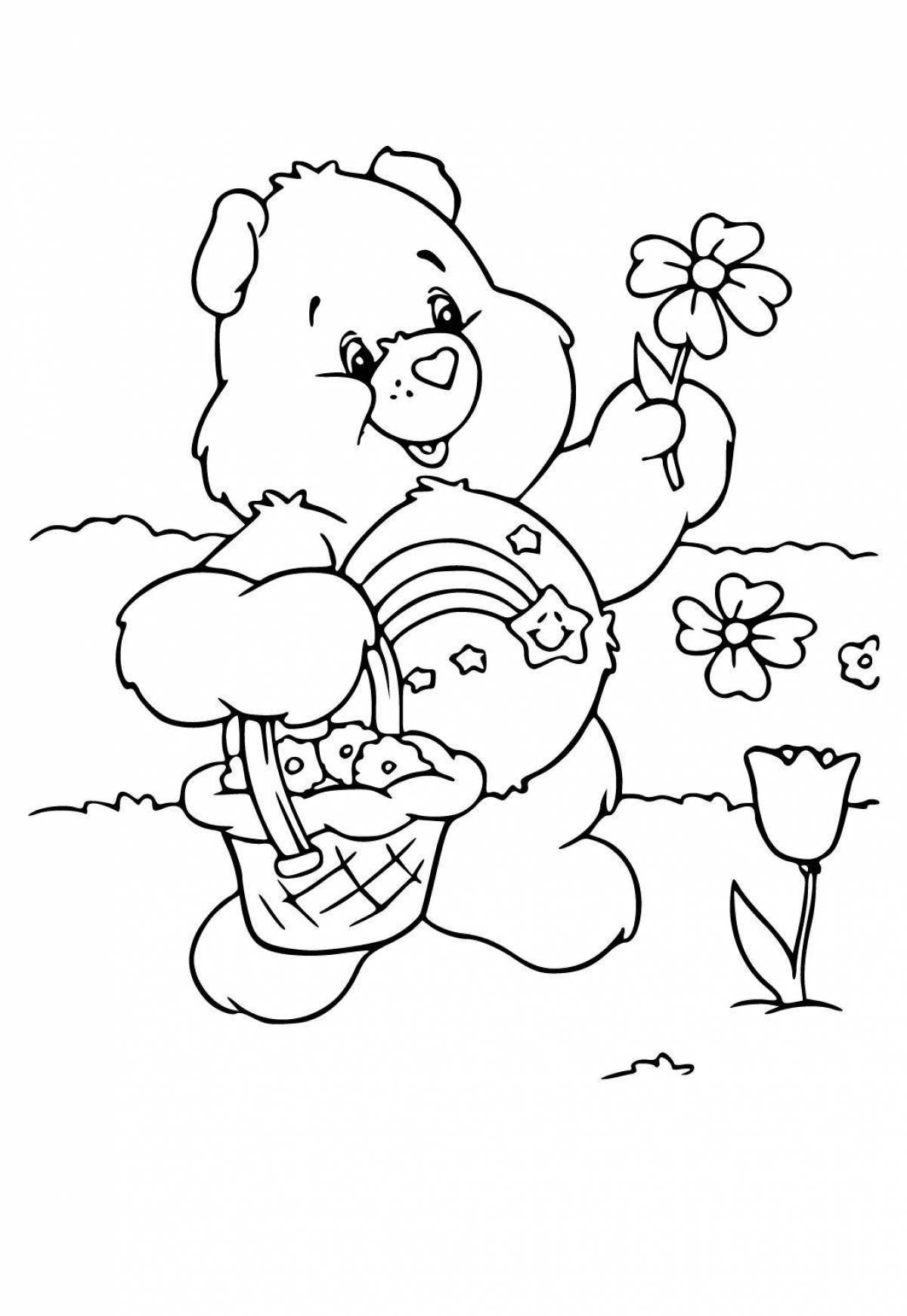 Delightful coloring mouse and bear
