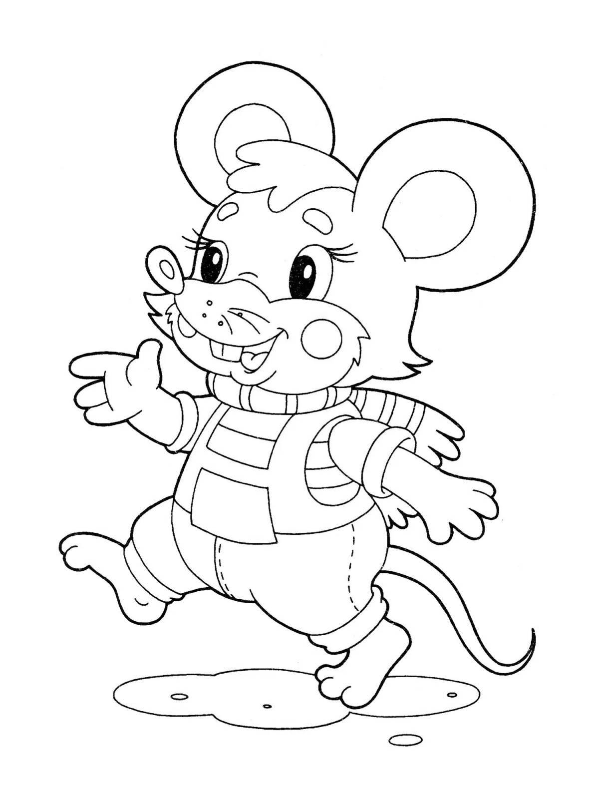 Naughty mouse and bear coloring book