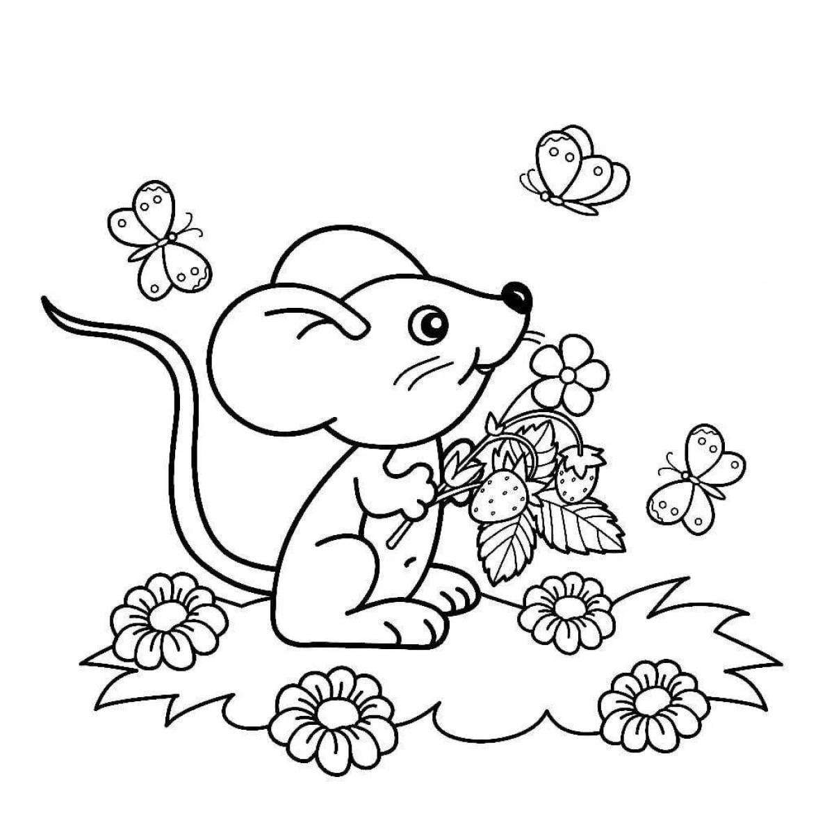 Blessed mouse and bear coloring page