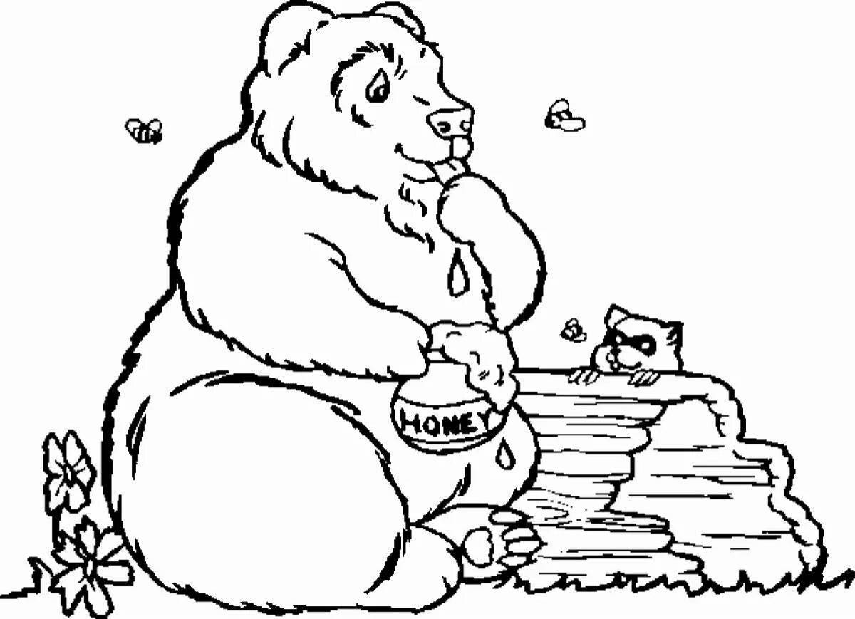 Violent mouse and bear coloring book