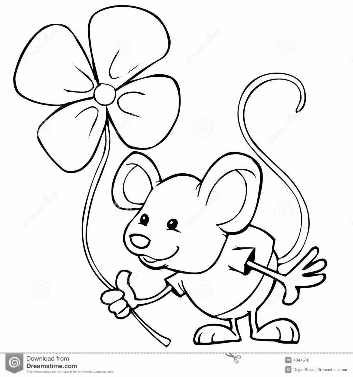 Humorous mouse and bear coloring book