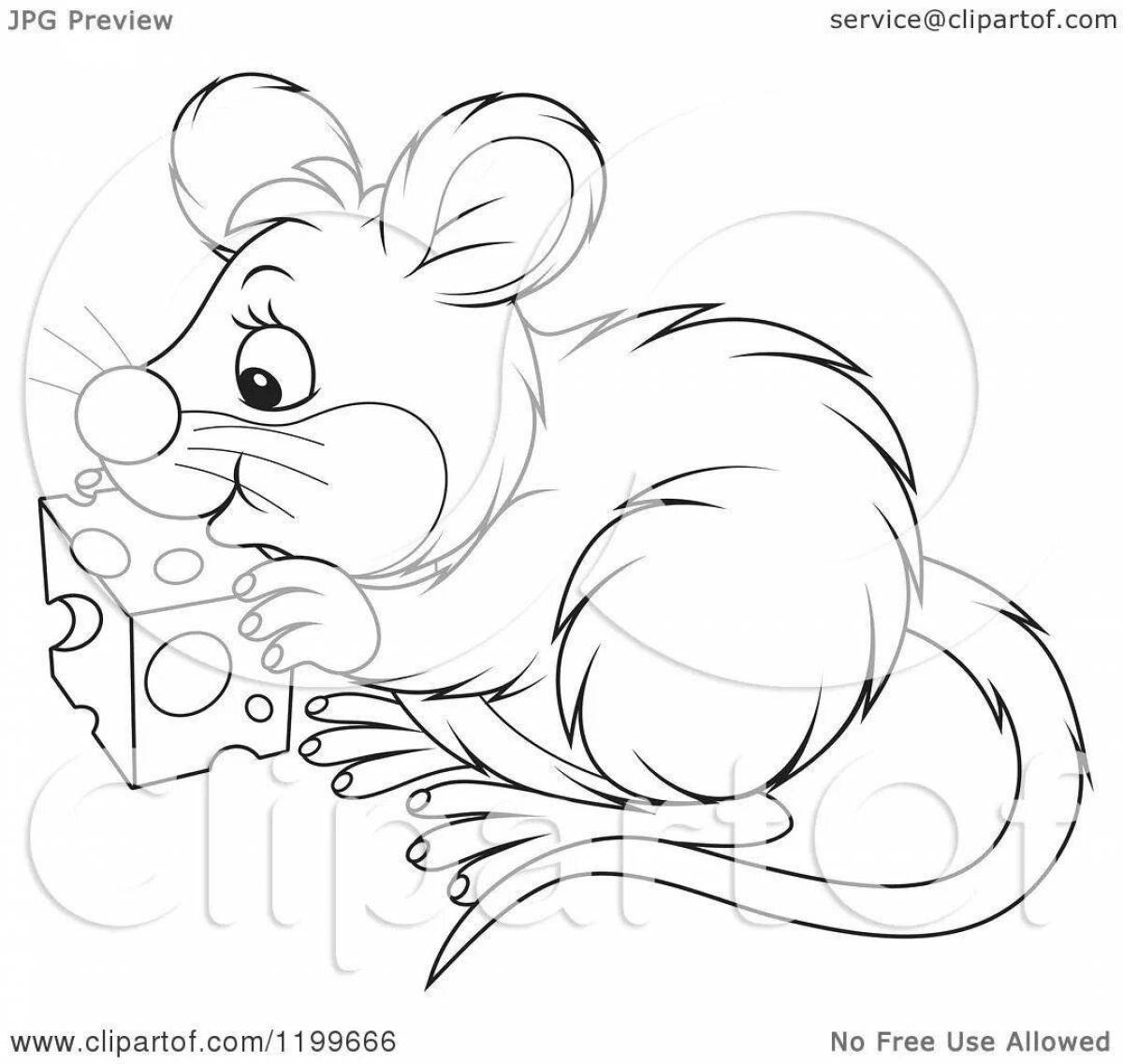 Gorgeous mouse and bear coloring page