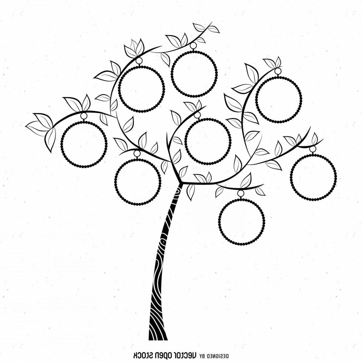 Family tree coloring book