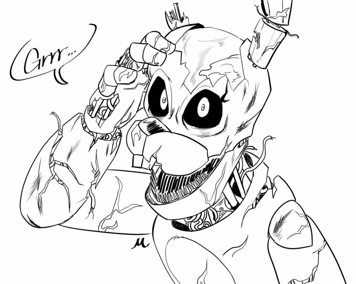 Playful coloring fnaf foxy