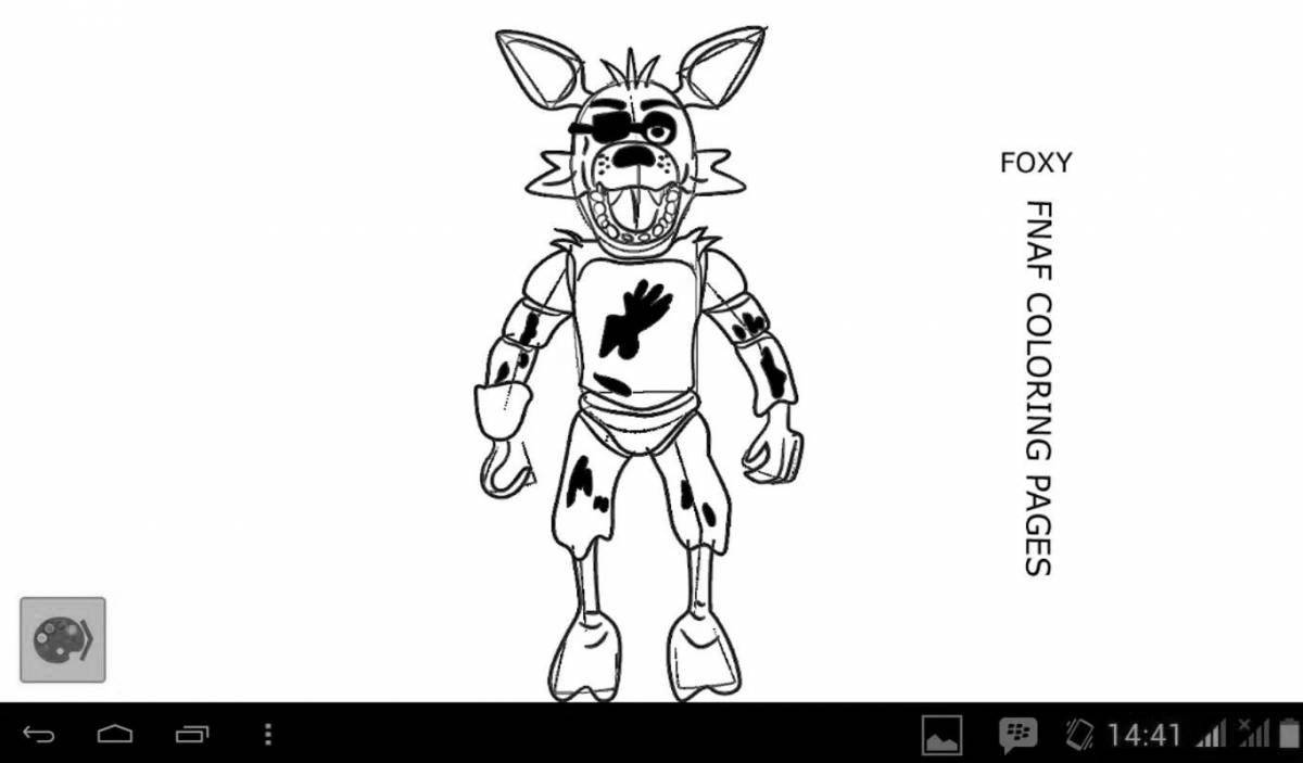 Animated fnaf foxy coloring book