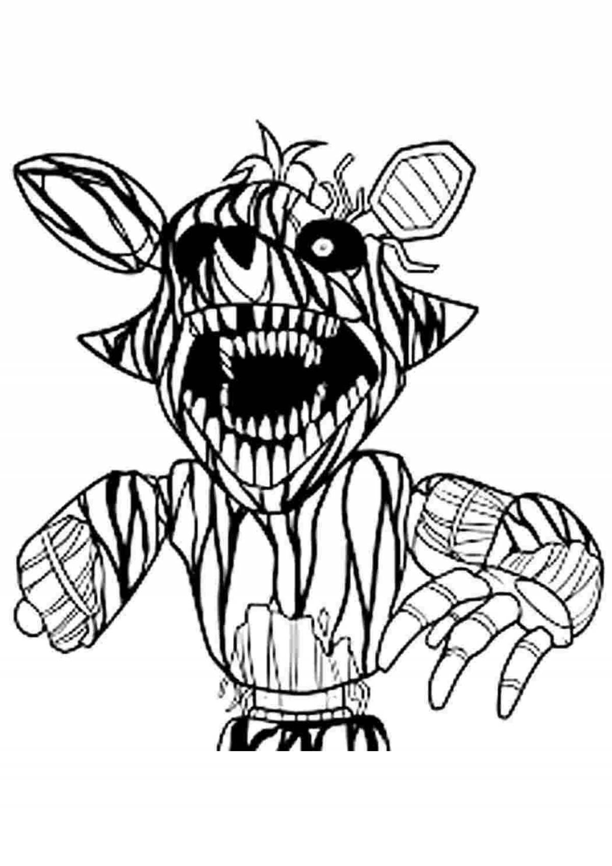 Charming fnaf foxy coloring book