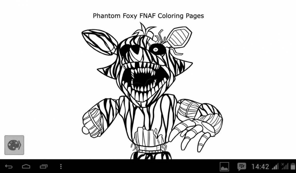 Great fnaf foxy coloring book