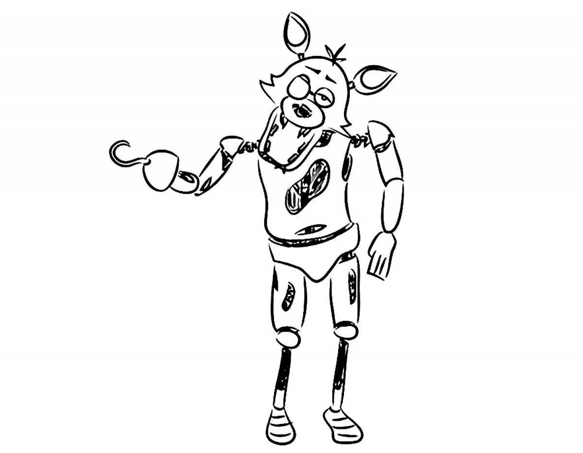 Coloring Pages Fnaf foxy 1 (38 pcs) - download or print for free #18355