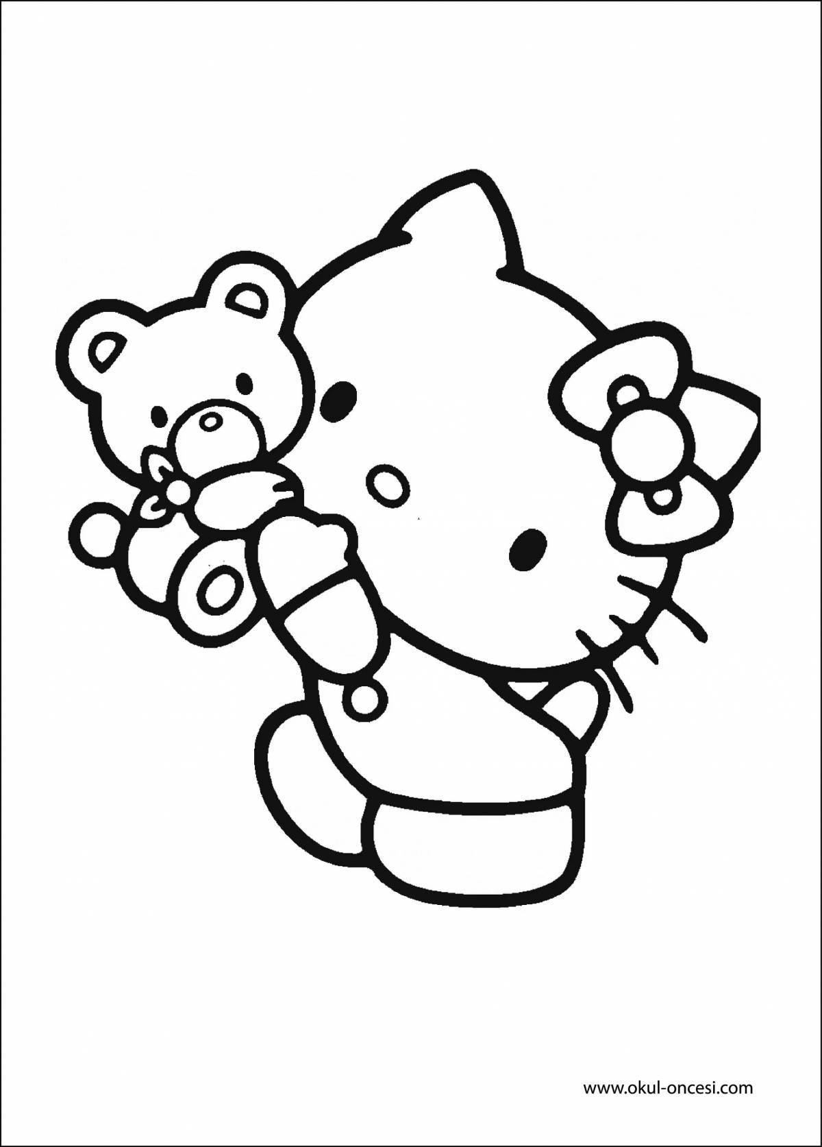 Charming coloring hello kitty