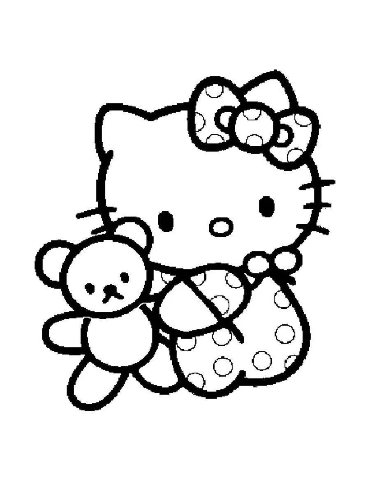 Увлекательная раскраска hello kitty