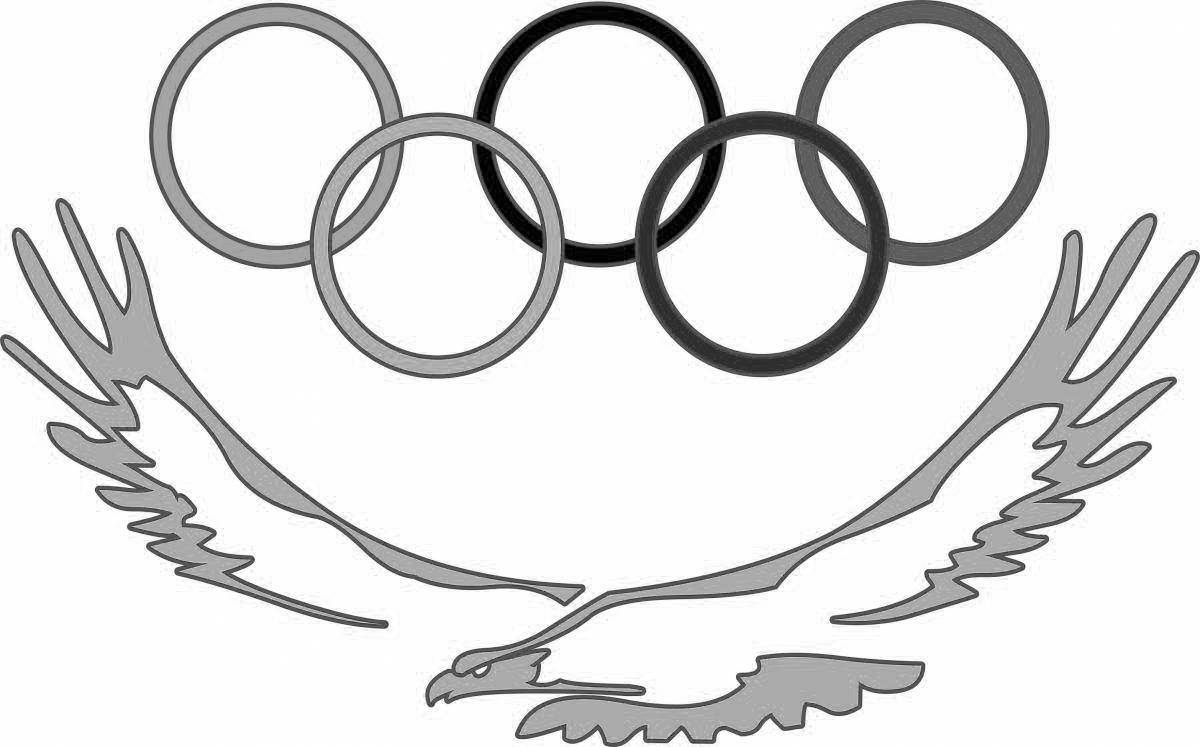 Coloring book gorgeous olympic rings