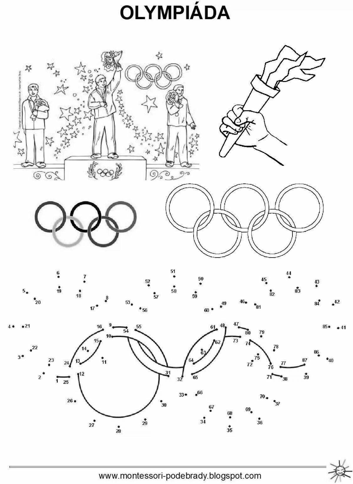Attractive coloring of the rings of the olympic games