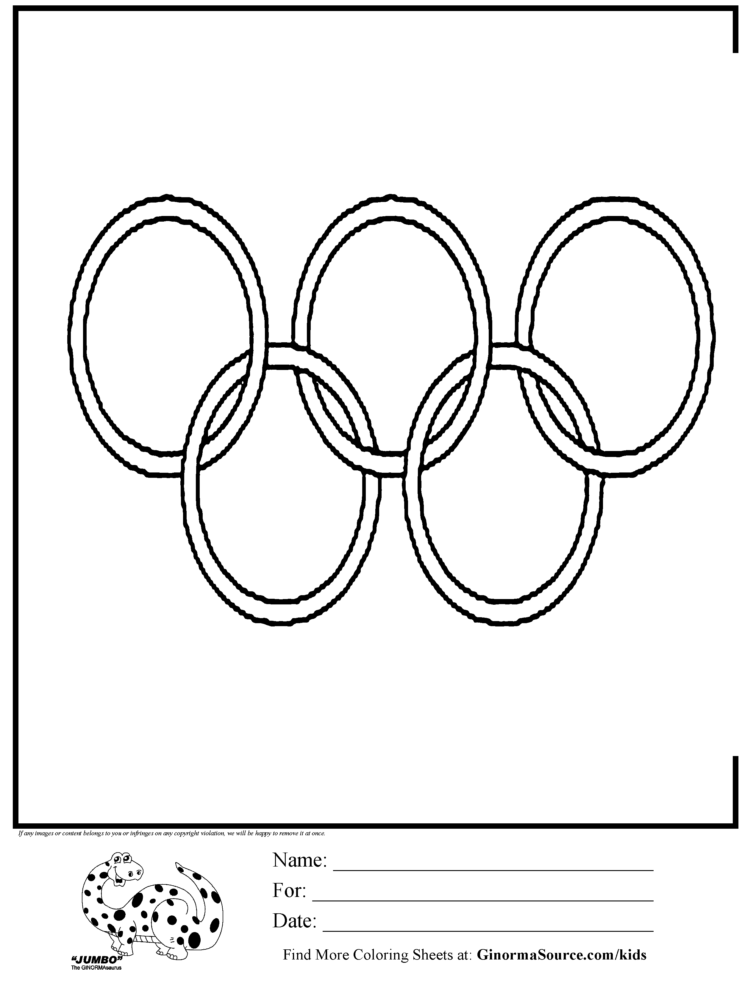 Раскраска идеальные кольца олимпийских игр