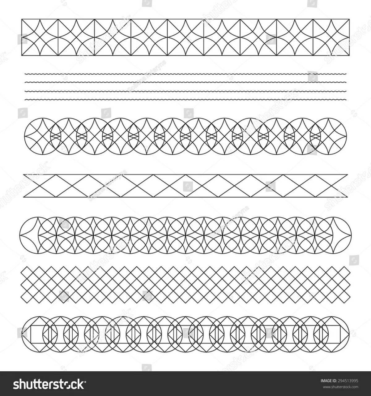 Coloring book cheerful striped pattern