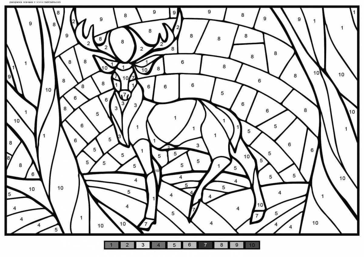 Великолепная раскраска симпатичные по номерам