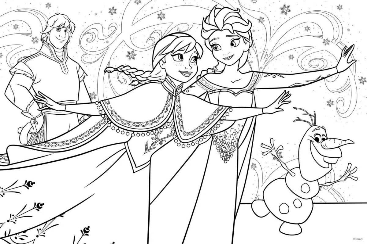 Exquisite elsa coloring by numbers