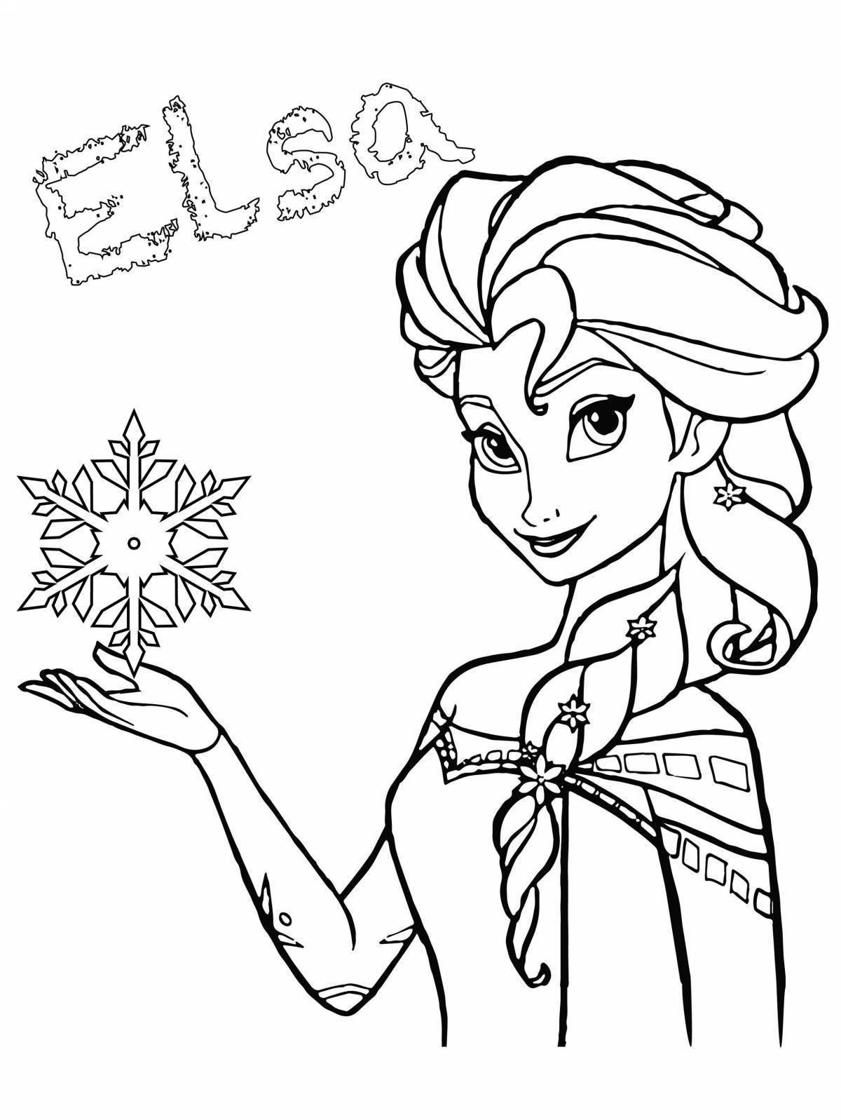 Elsa's wonderful coloring by numbers