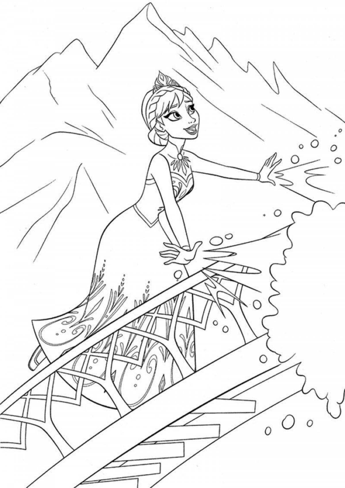 Elegant elsa coloring by numbers