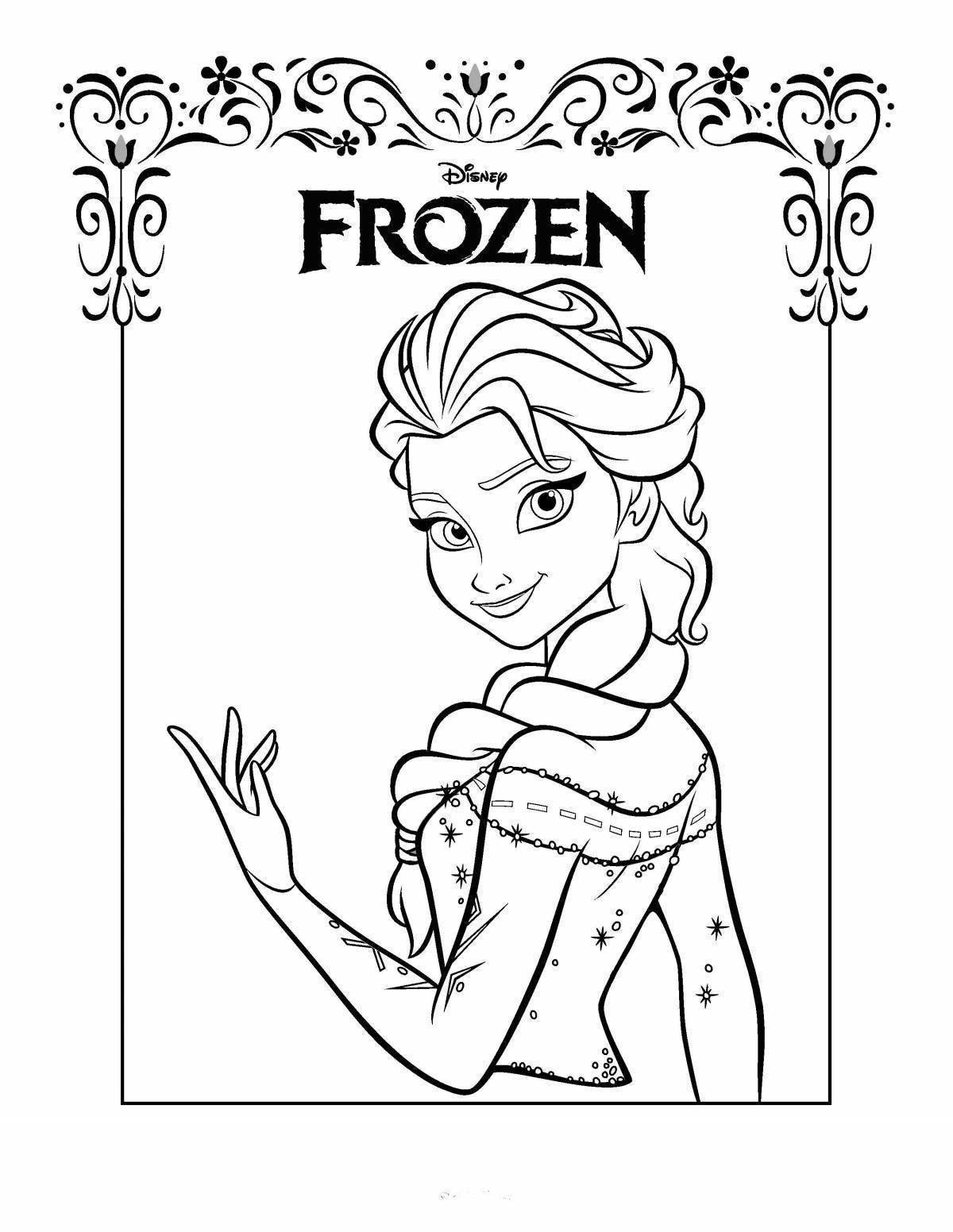 Elsa wild coloring by numbers