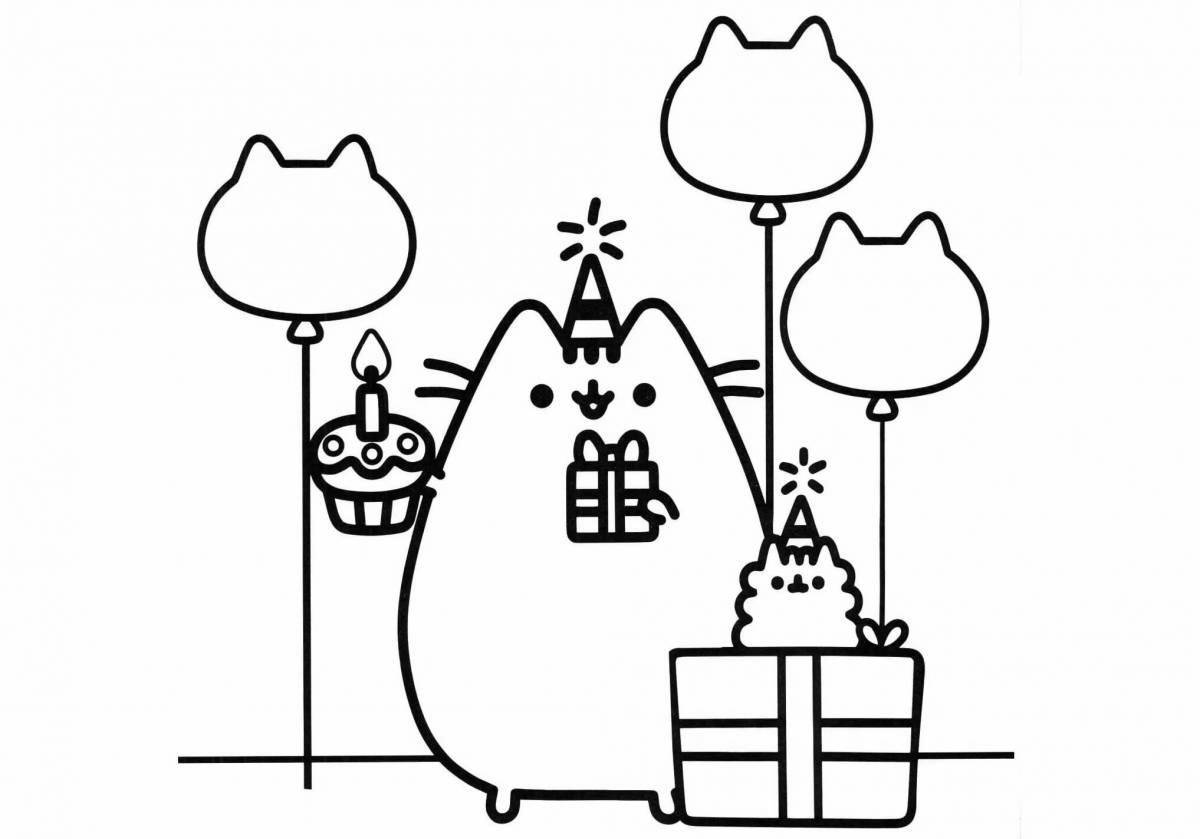 Fun coloring of Pusheen the cat