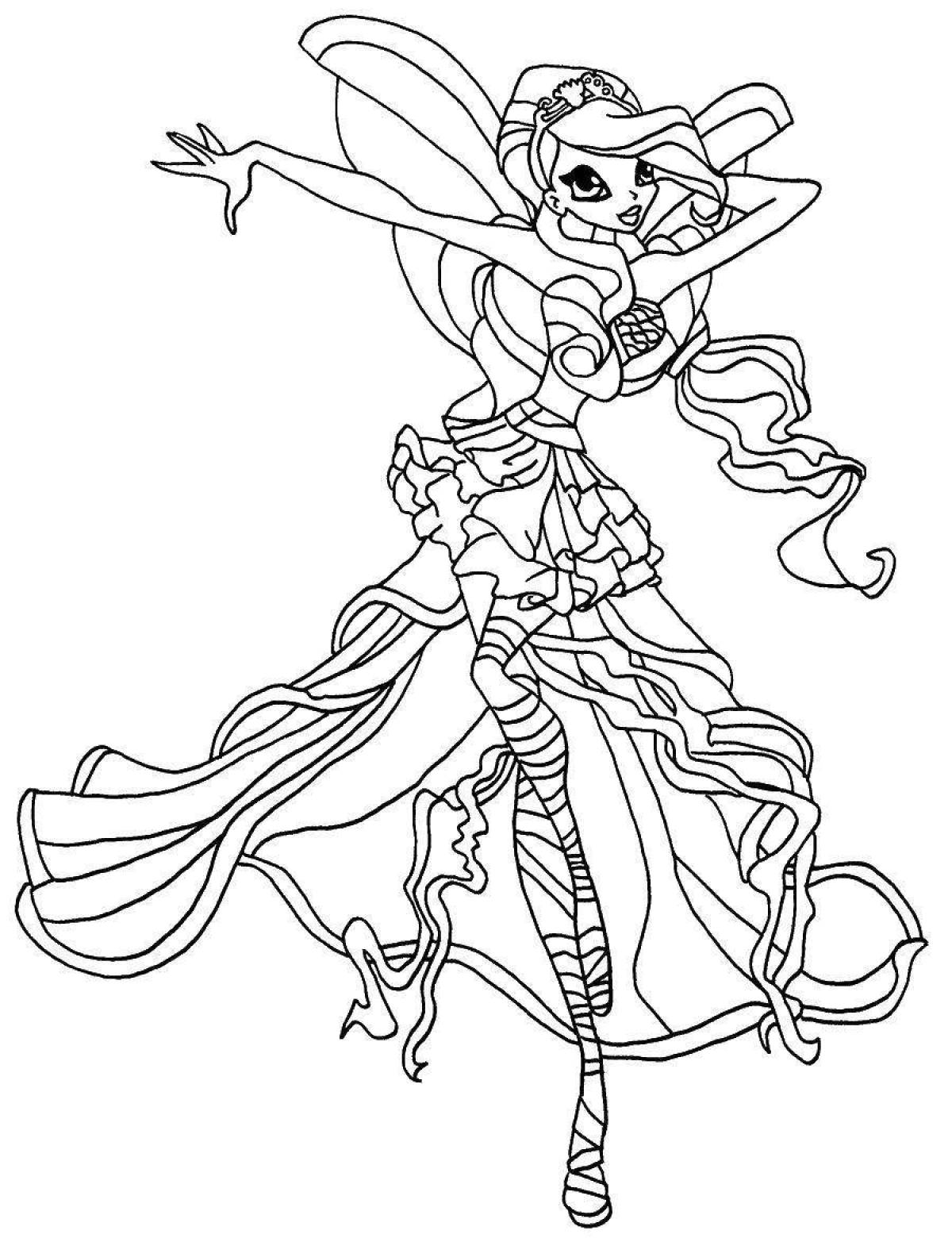 Winx bloom harmonics awesome coloring book
