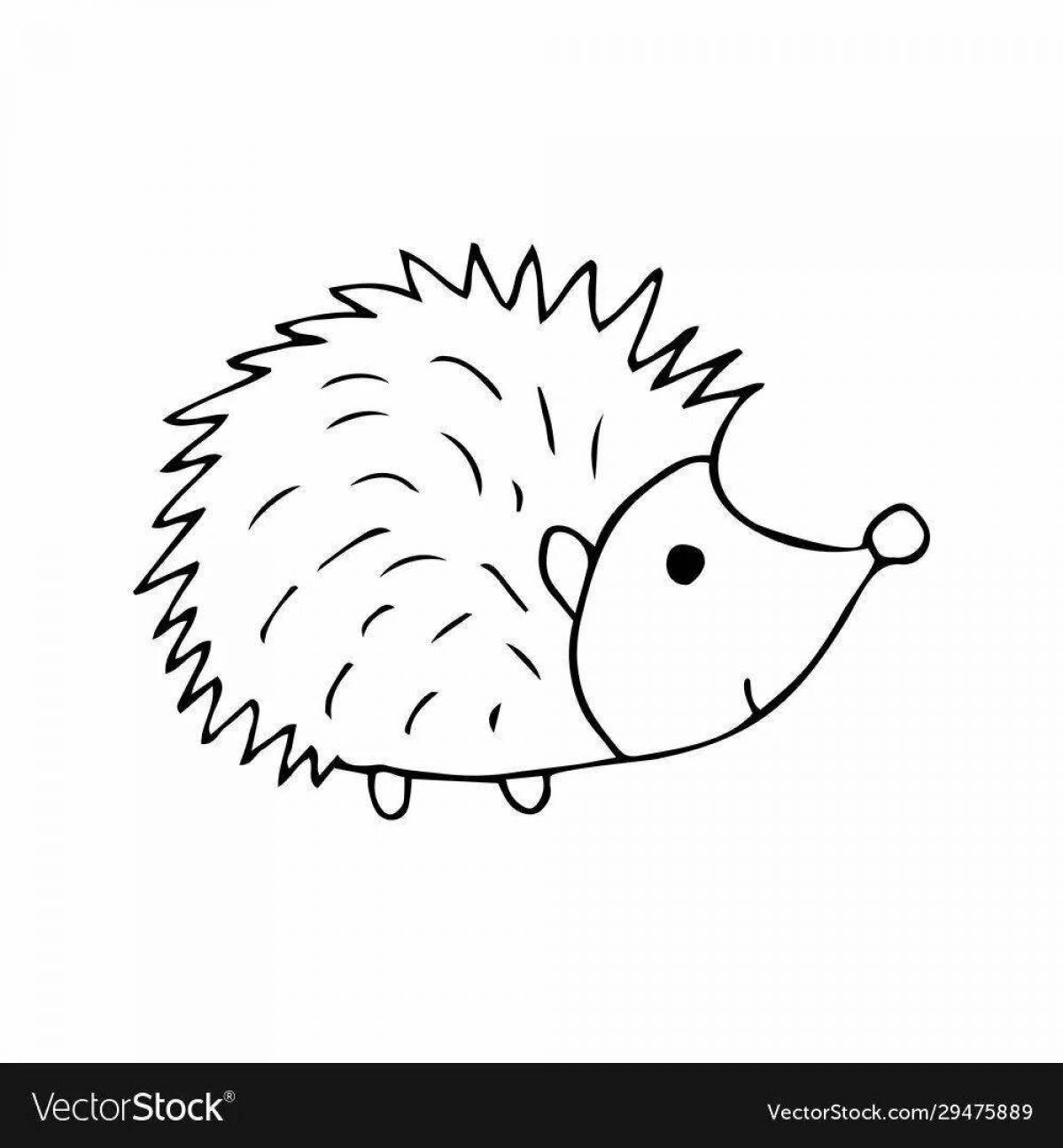 Adorable coloring hedgehog without thorns