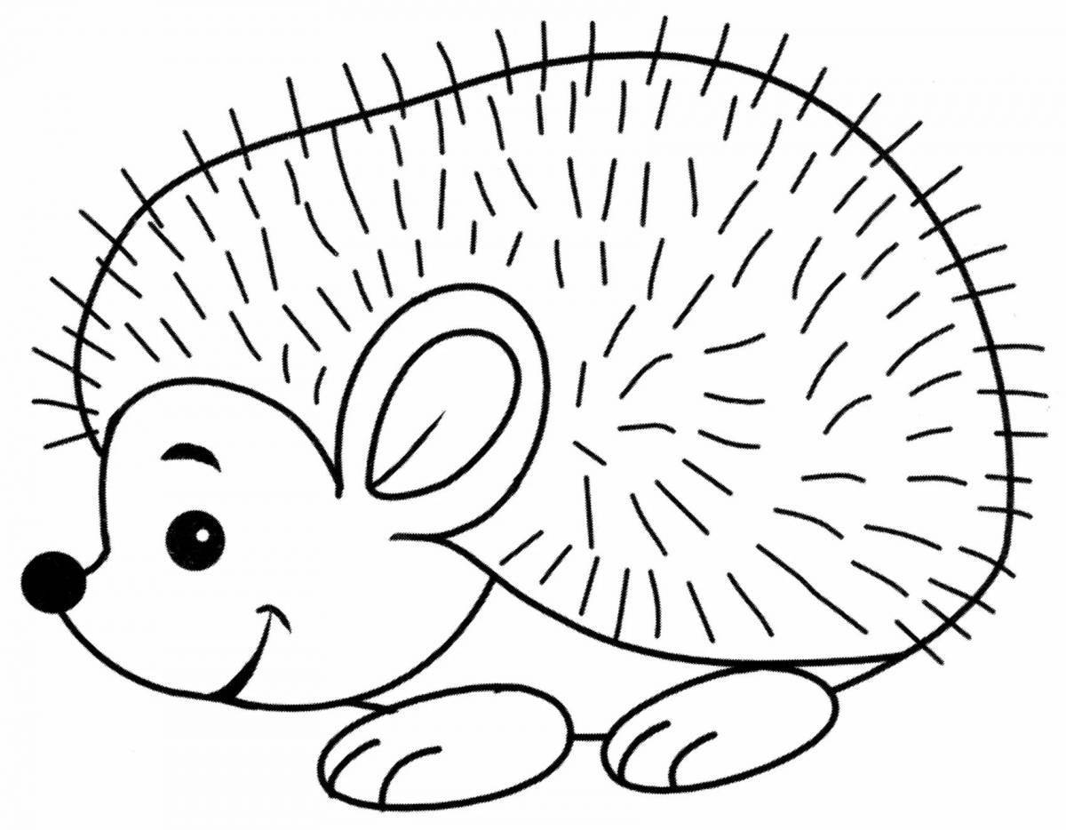 Delightful coloring hedgehog without thorns