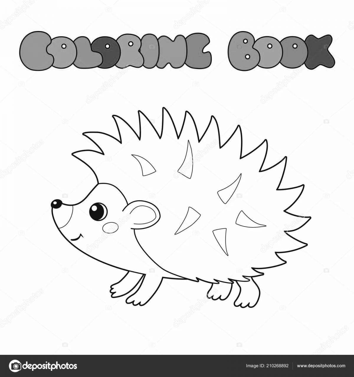 Bubble coloring hedgehog without thorns