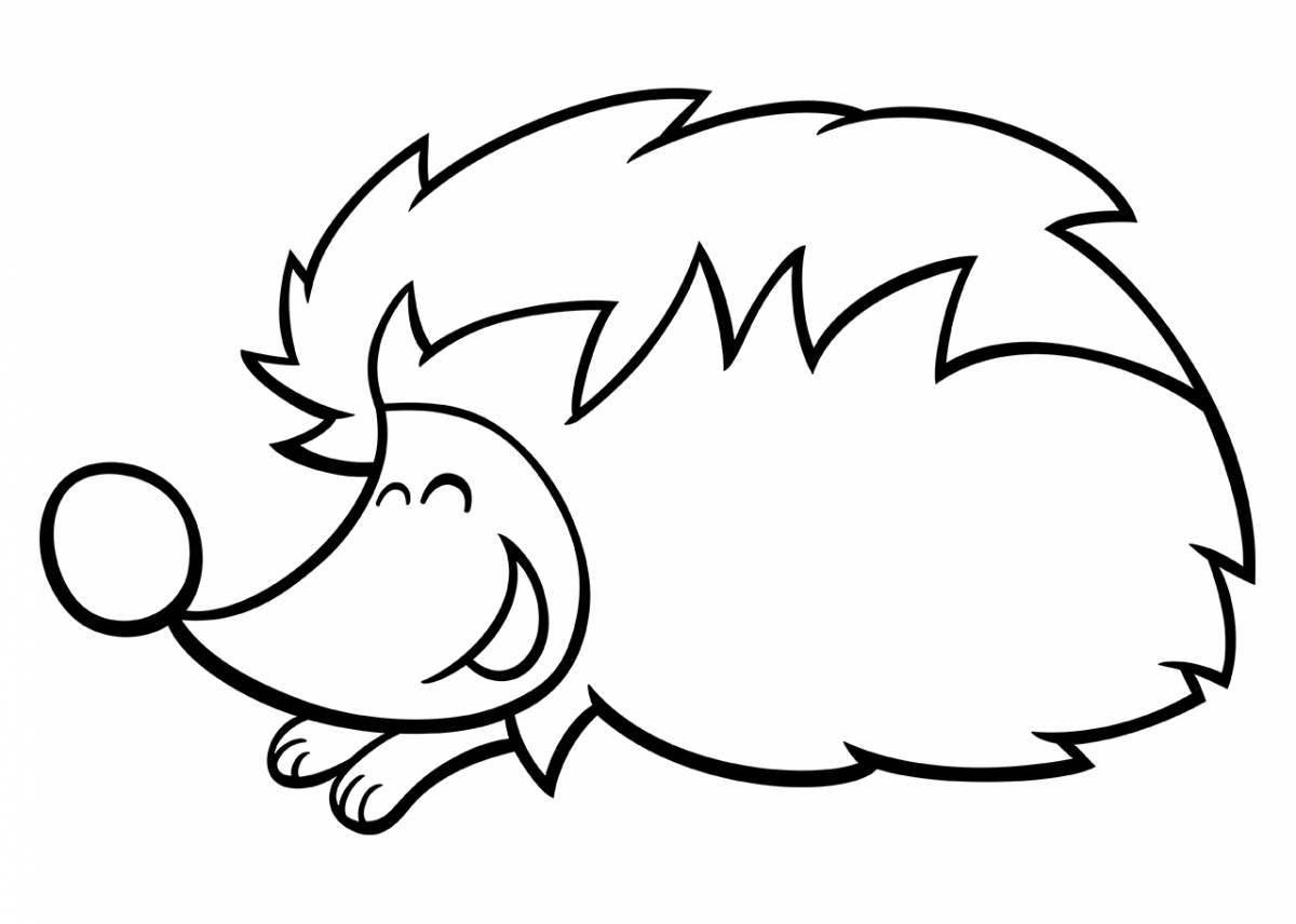 Outgoing spineless hedgehog coloring page