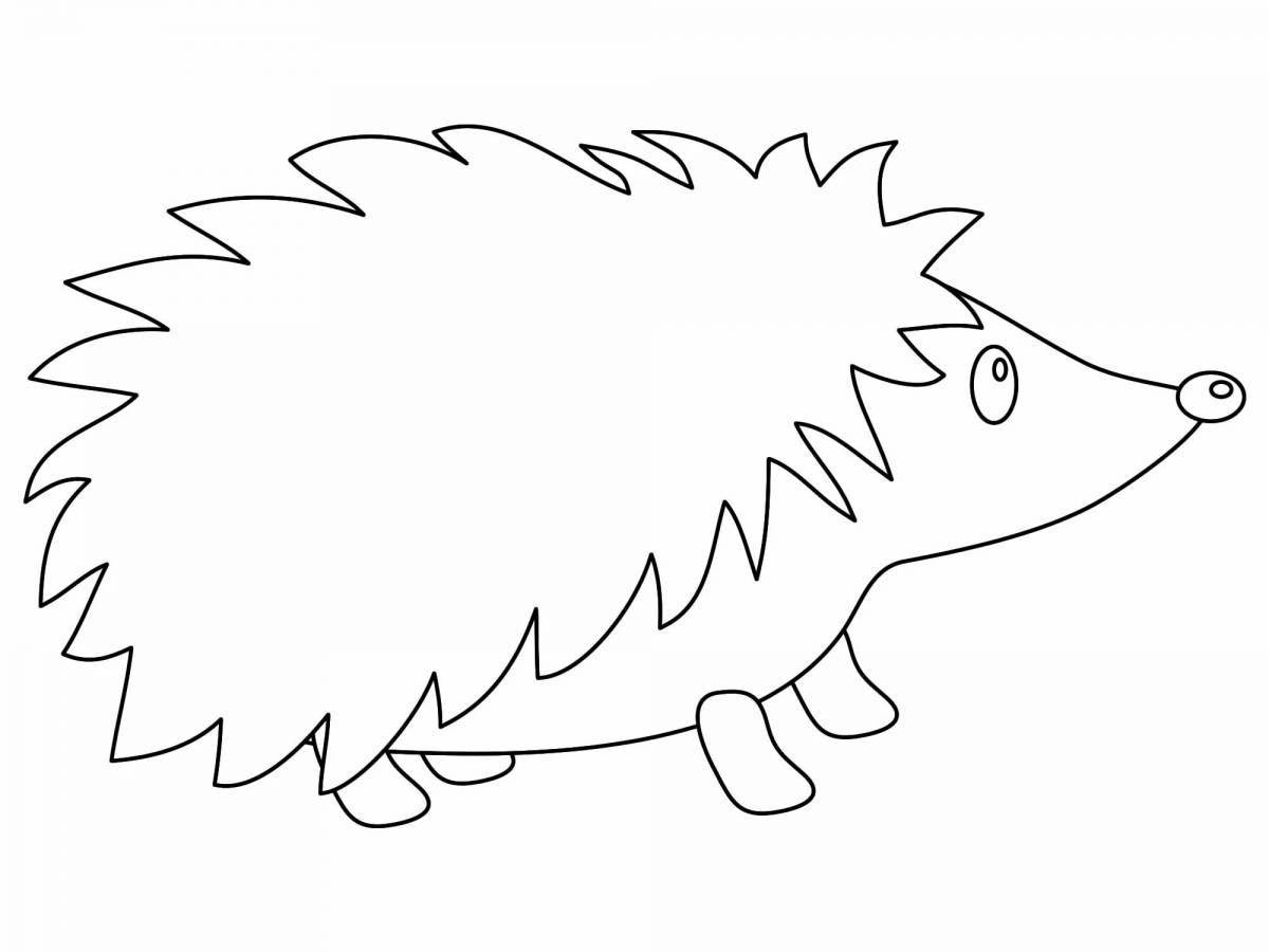 Tempting coloring hedgehog without thorns