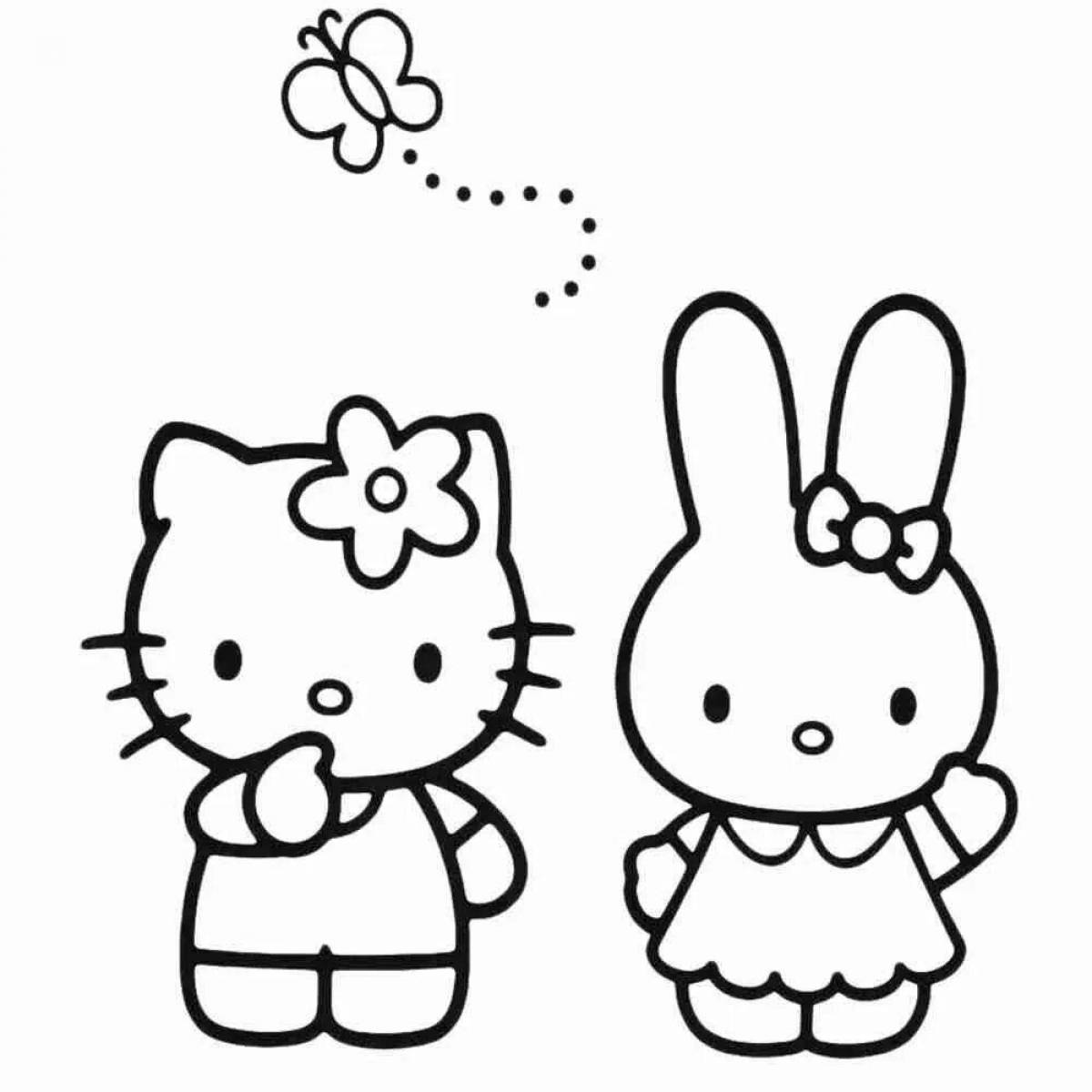 Little glowing hello kitty coloring book