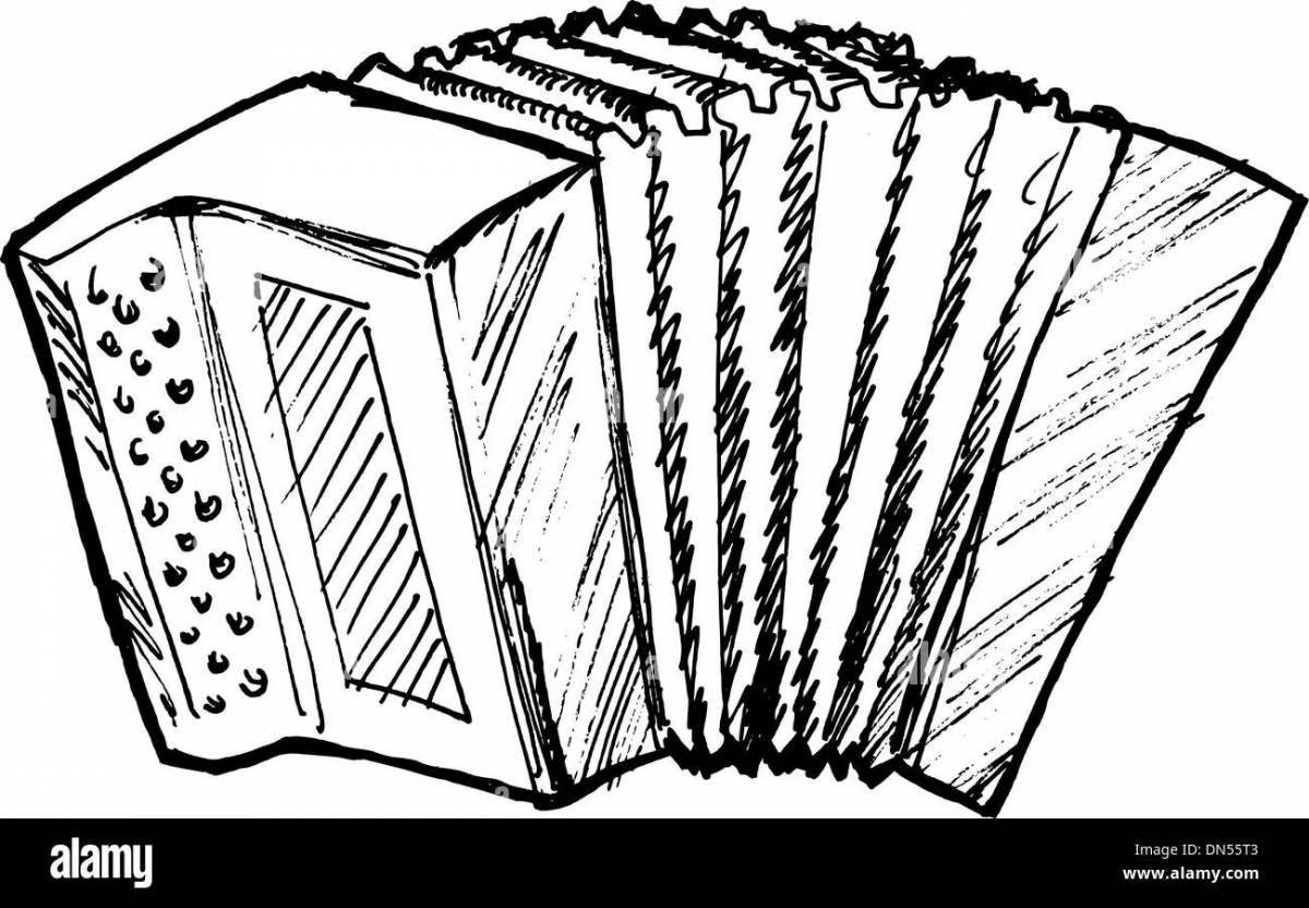 Adorable accordion coloring book for kids
