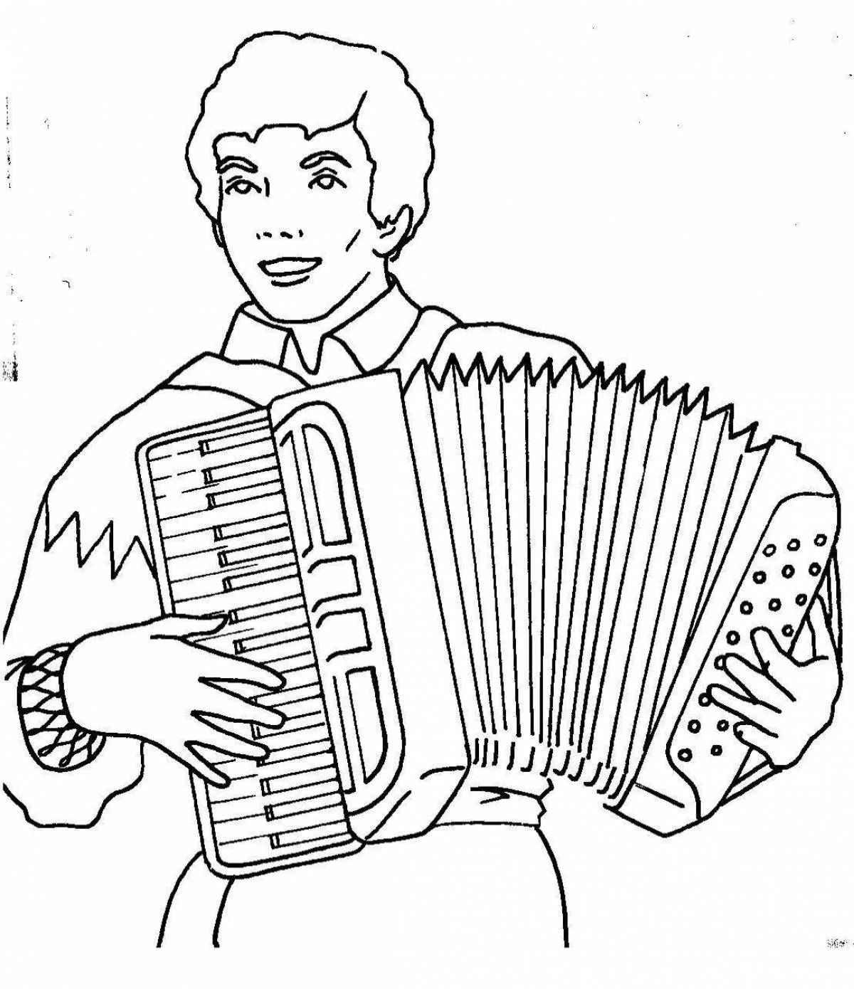 Luminous accordion coloring book for little ones