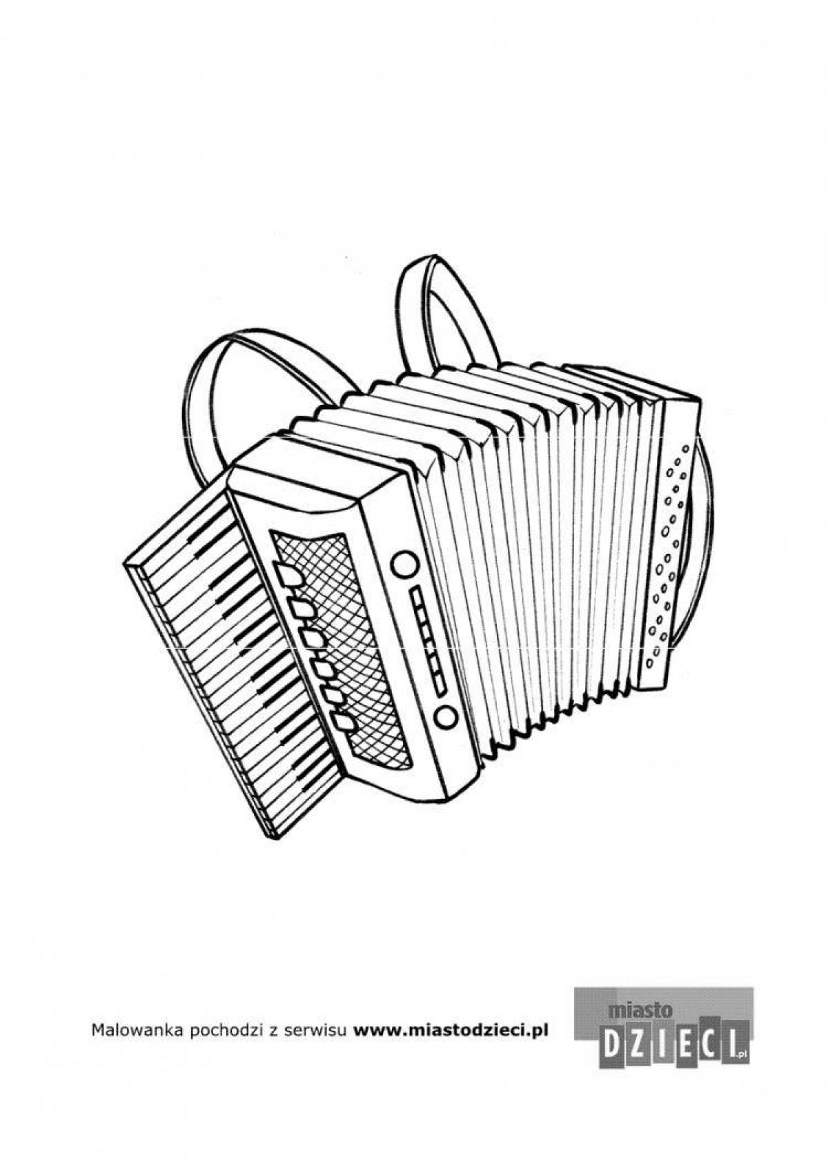 Exciting accordion coloring book for kids