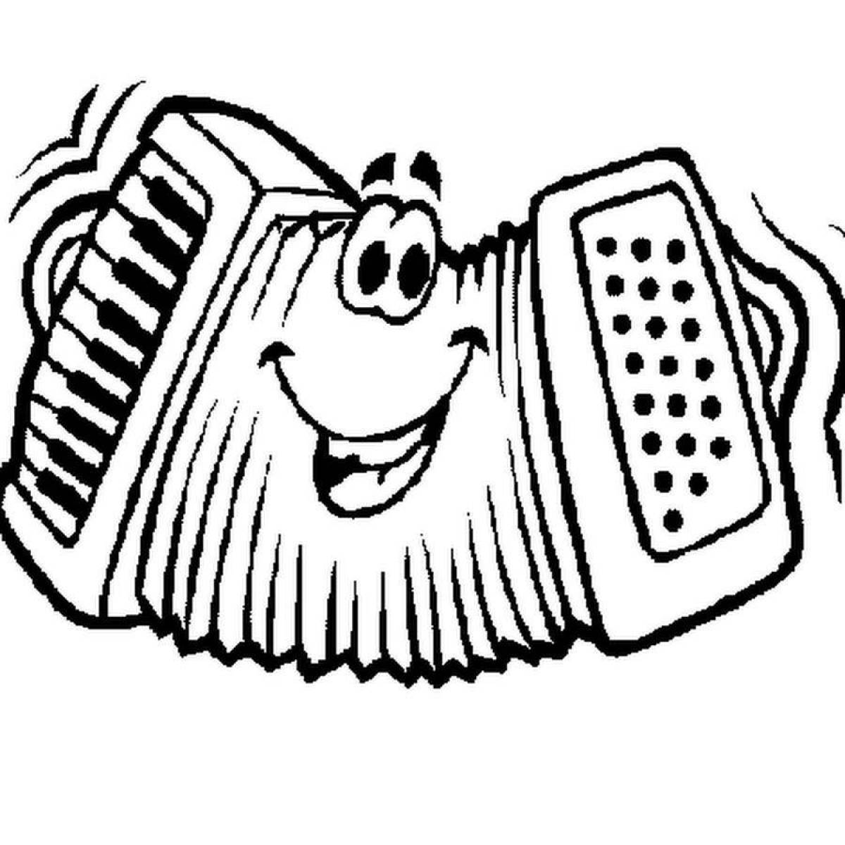 Delightful accordion coloring book for toddlers