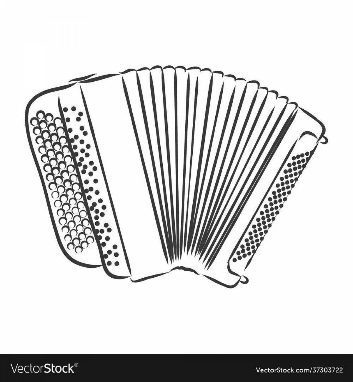 Glamourous accordion coloring book for preschoolers