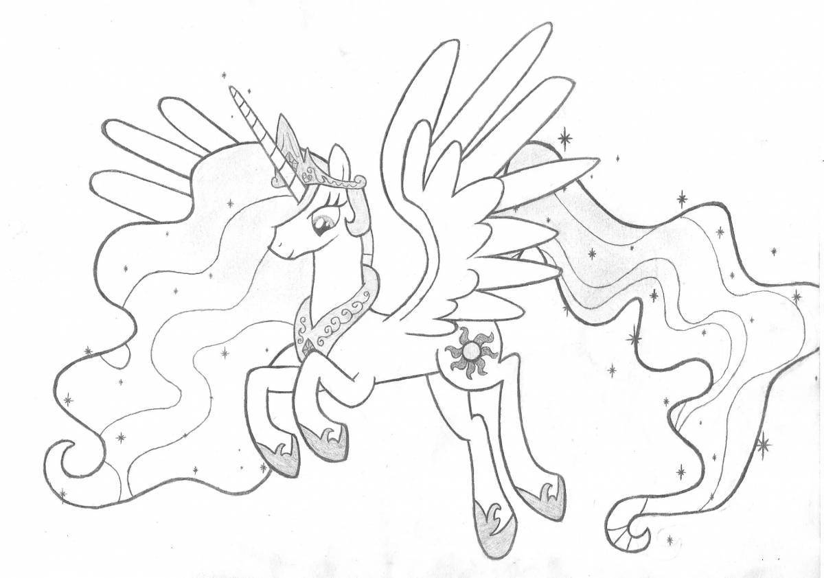 Radiant coloring pony celestia princess