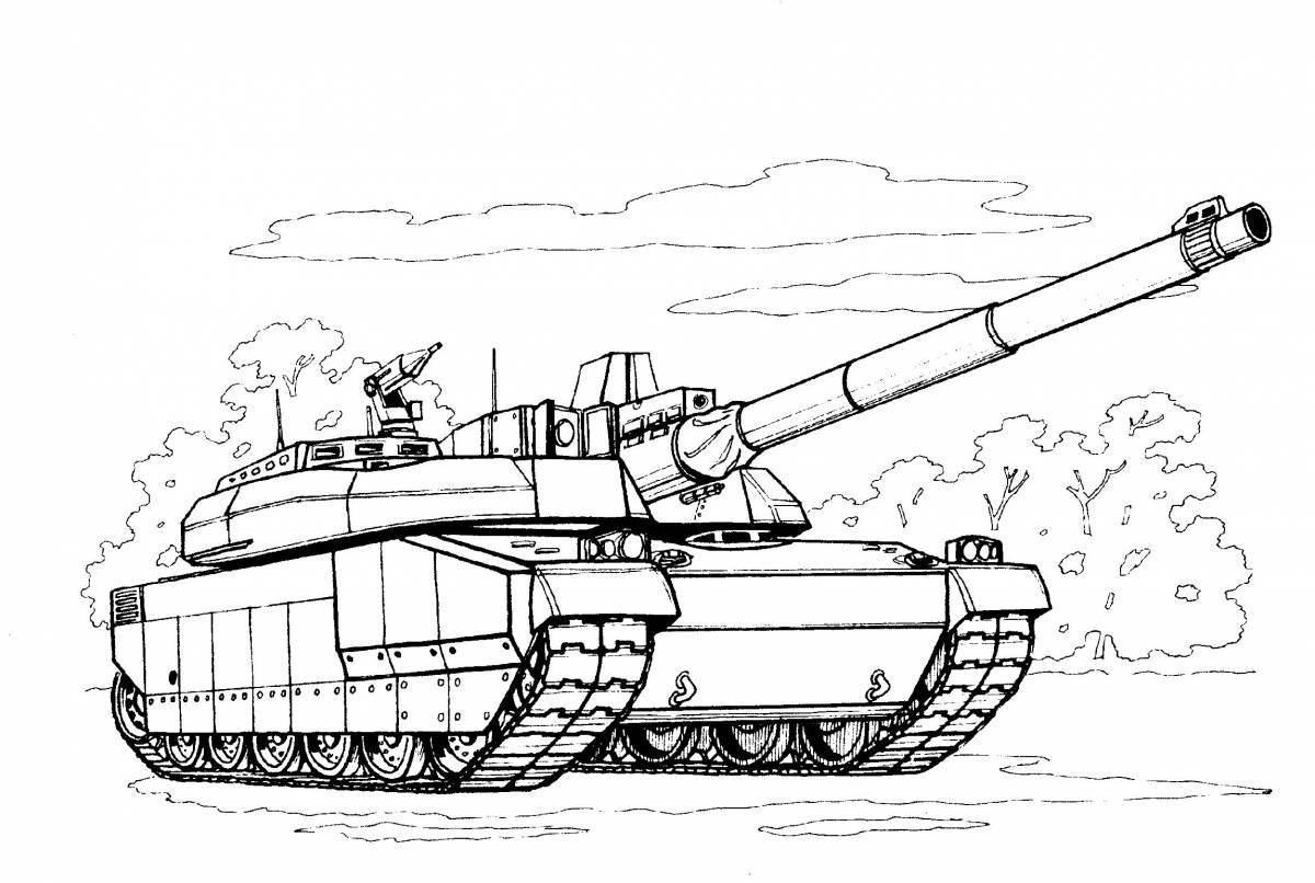 Charming tank t 72 coloring book