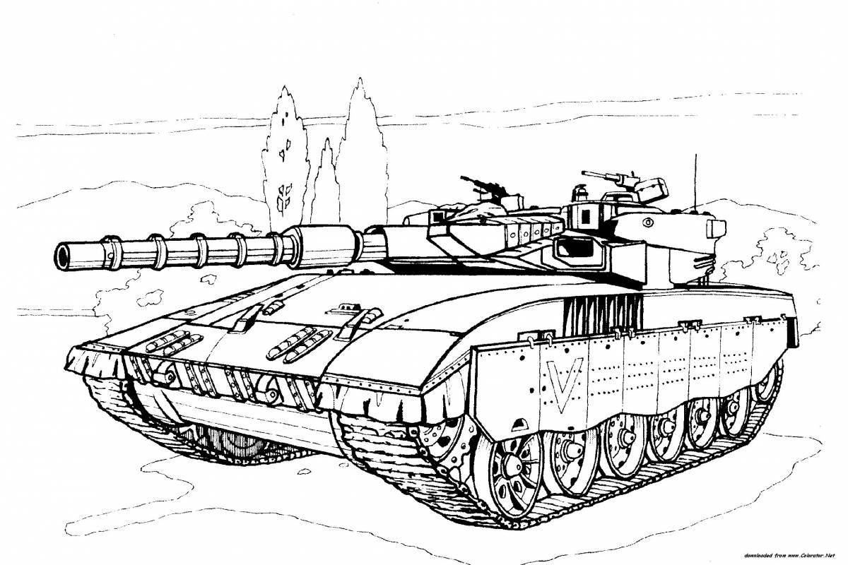 Photo Amazing tank t 72 coloring book