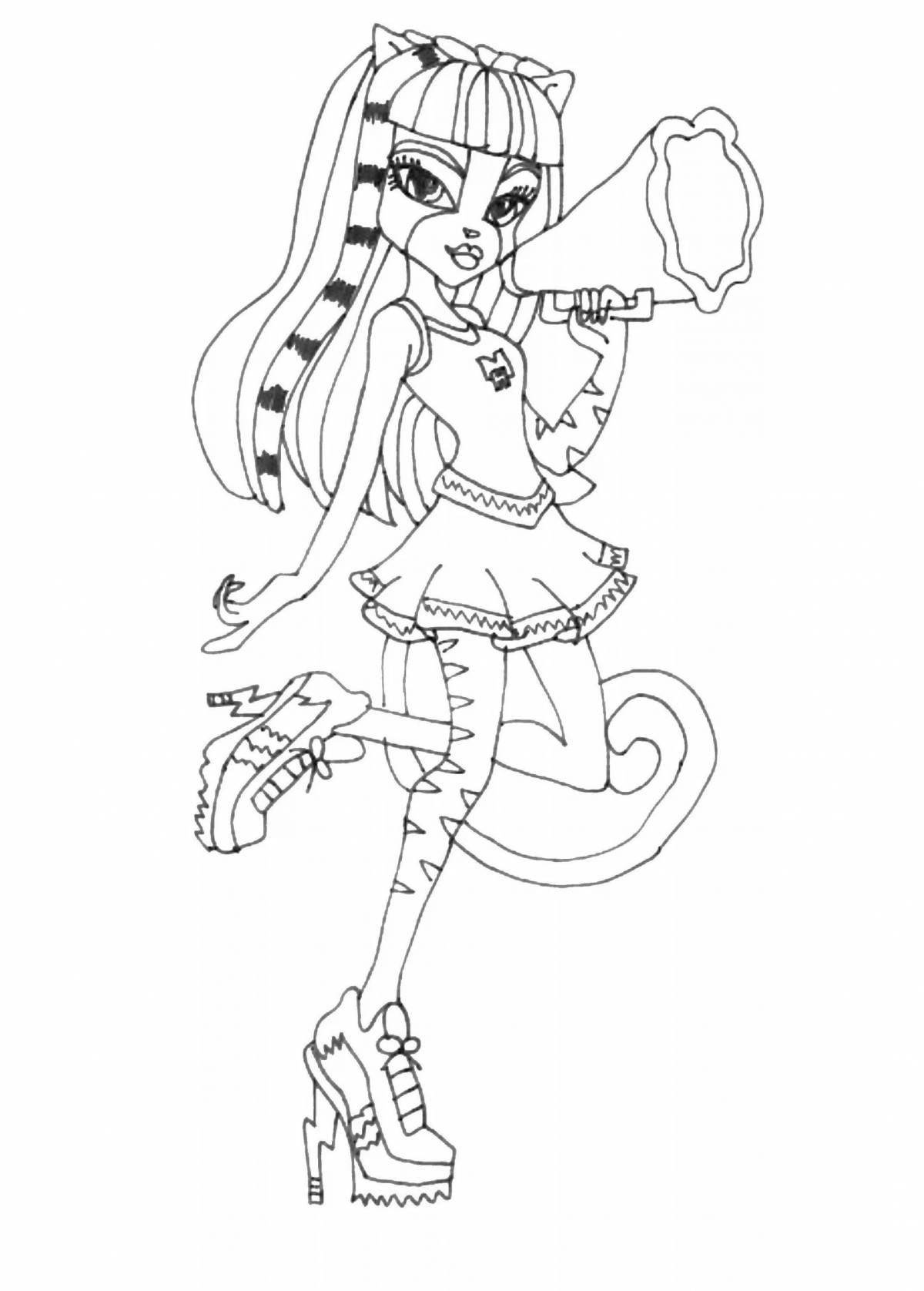 Delightful monster high dolls coloring pages