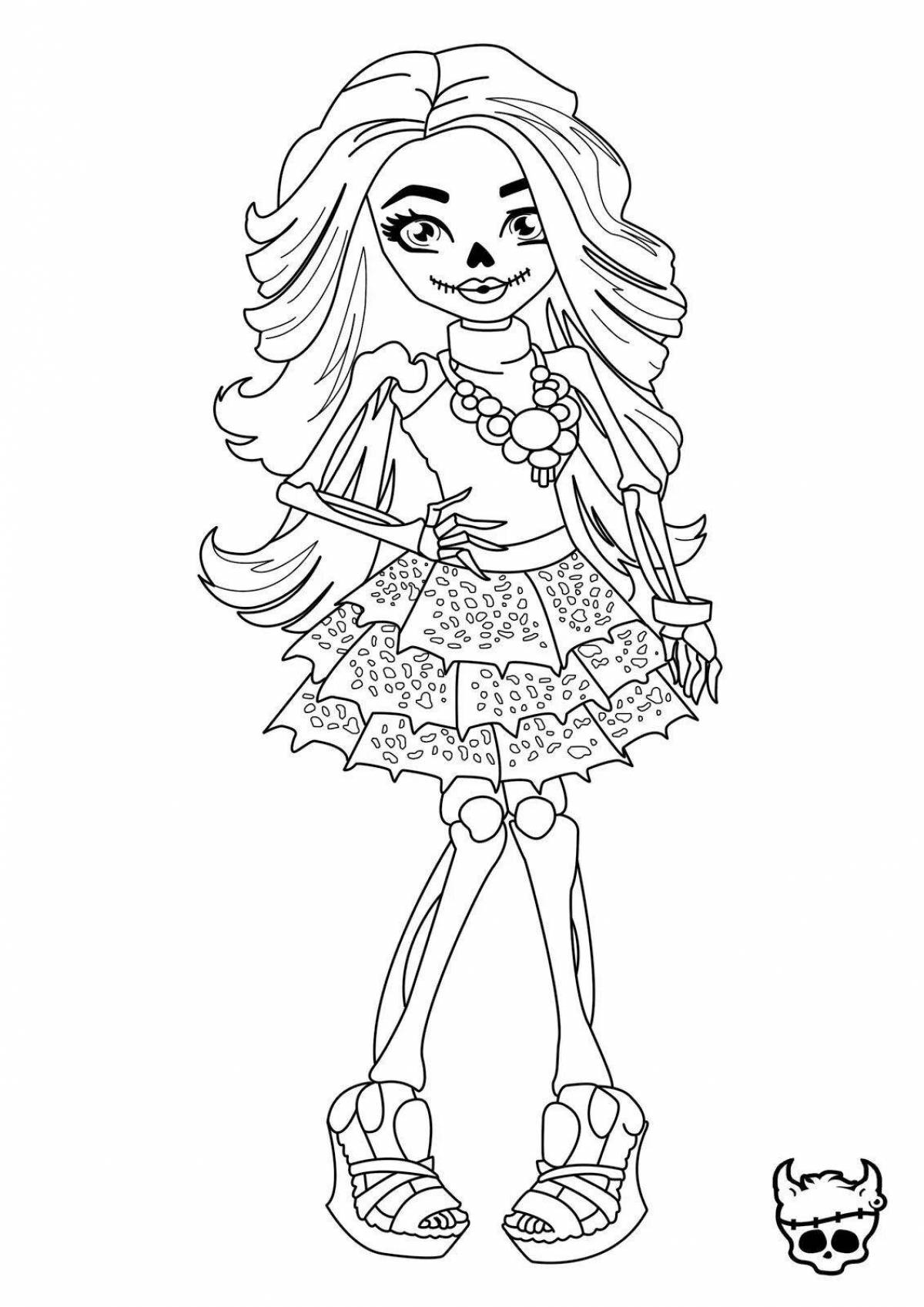 Monster high dolls live coloring