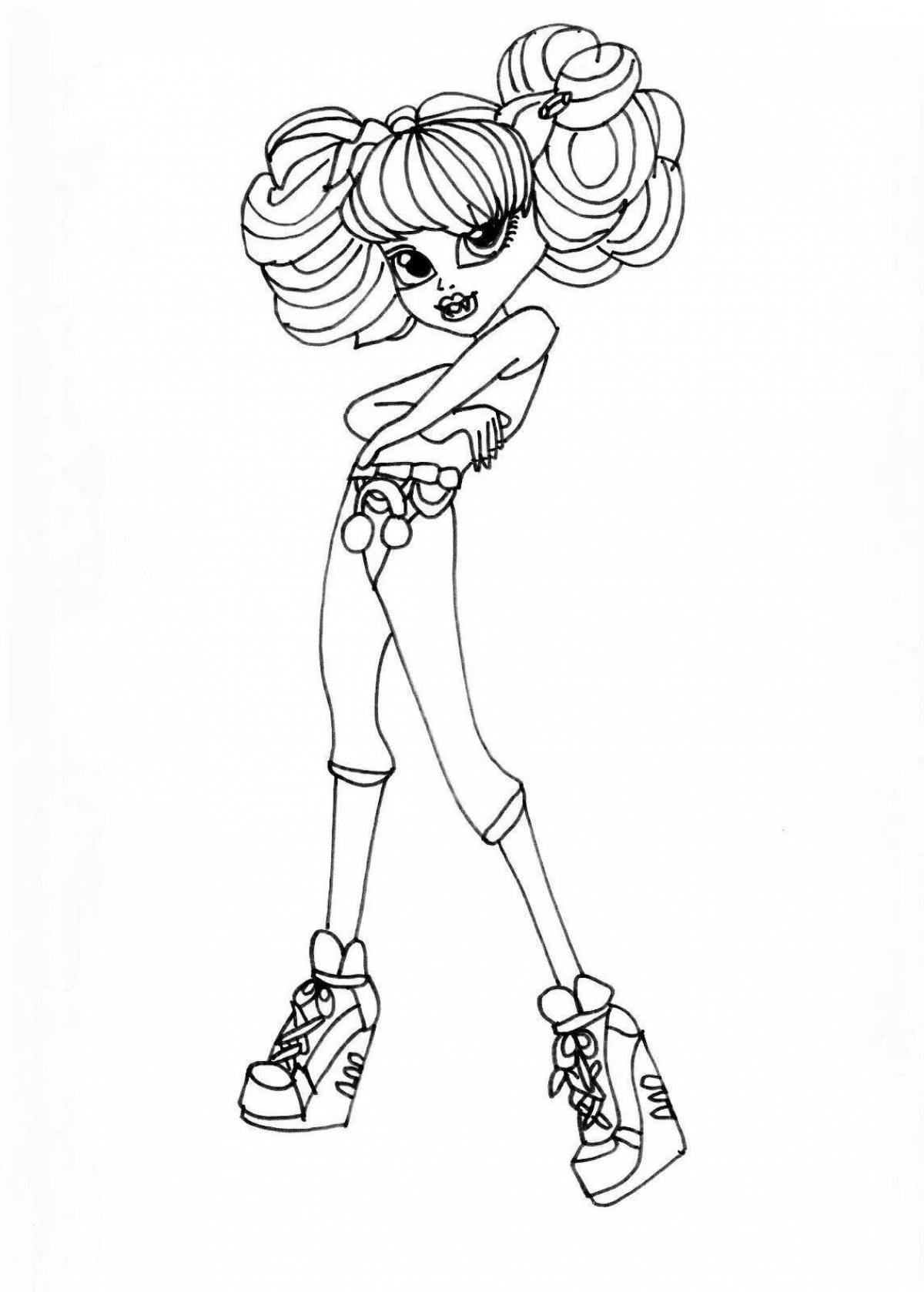 Exquisite monster high dolls coloring book