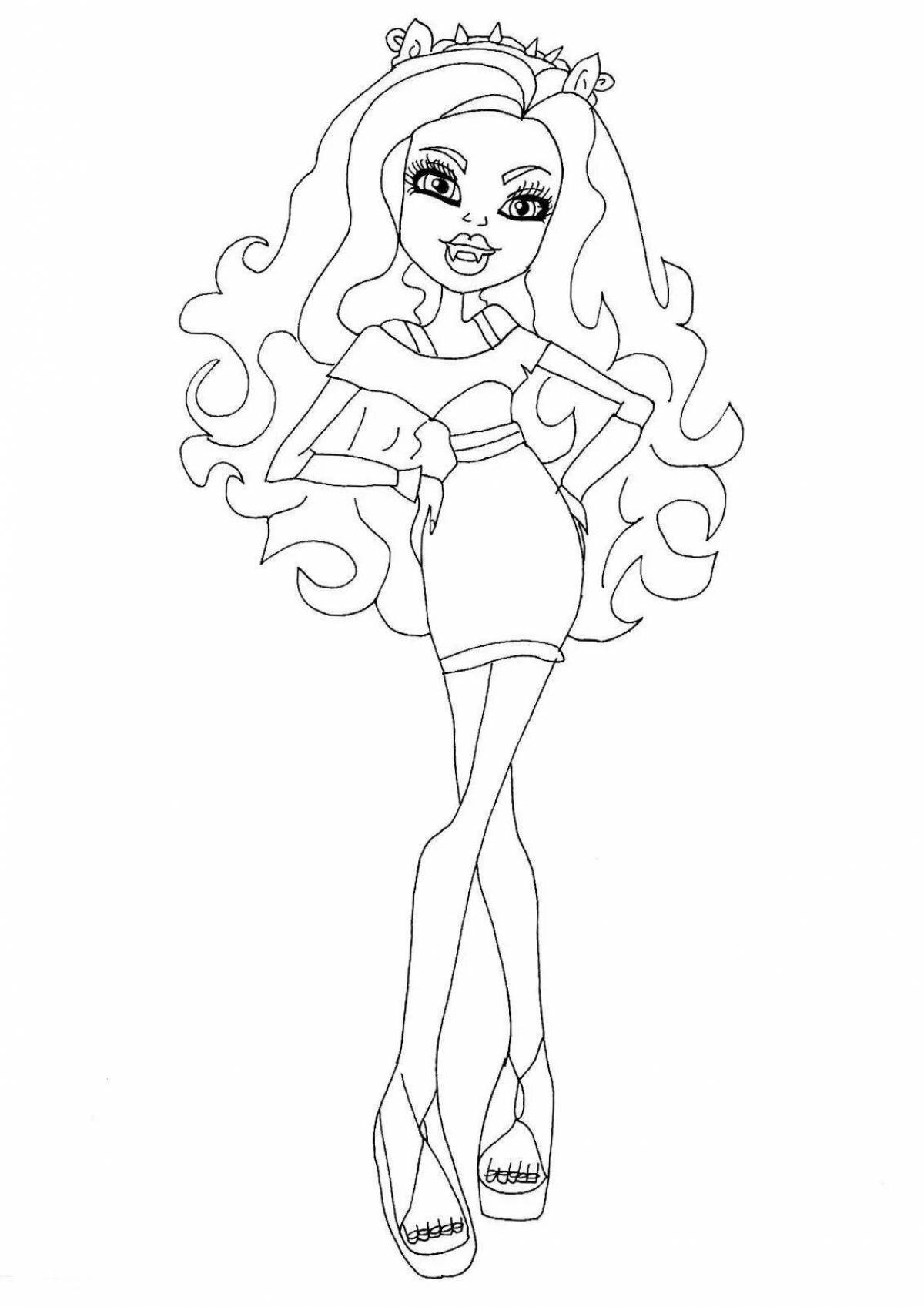 Monster high dolls dazzling coloring