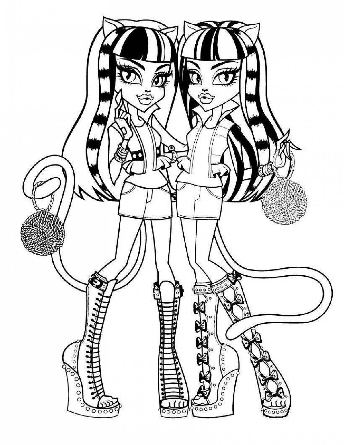 Terrific monster high dolls coloring pages