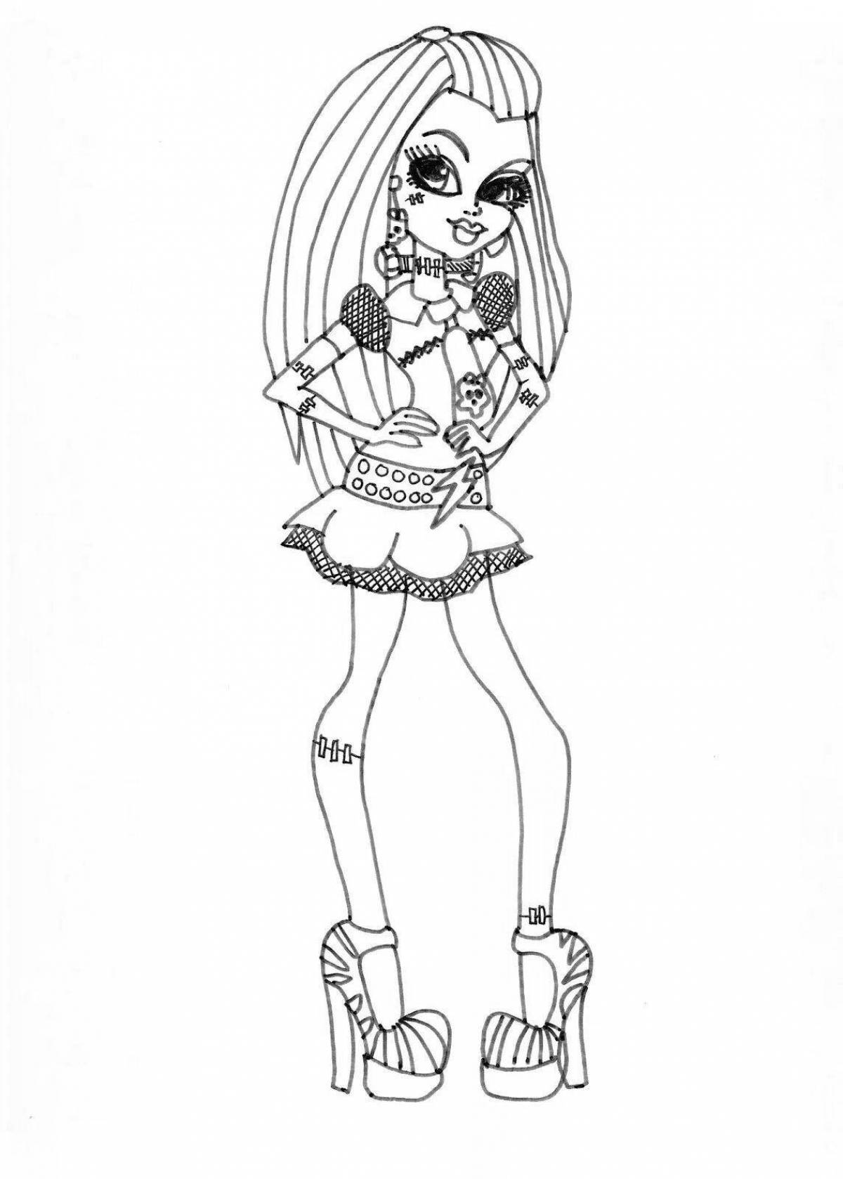 Hypnotic coloring monster high dolls
